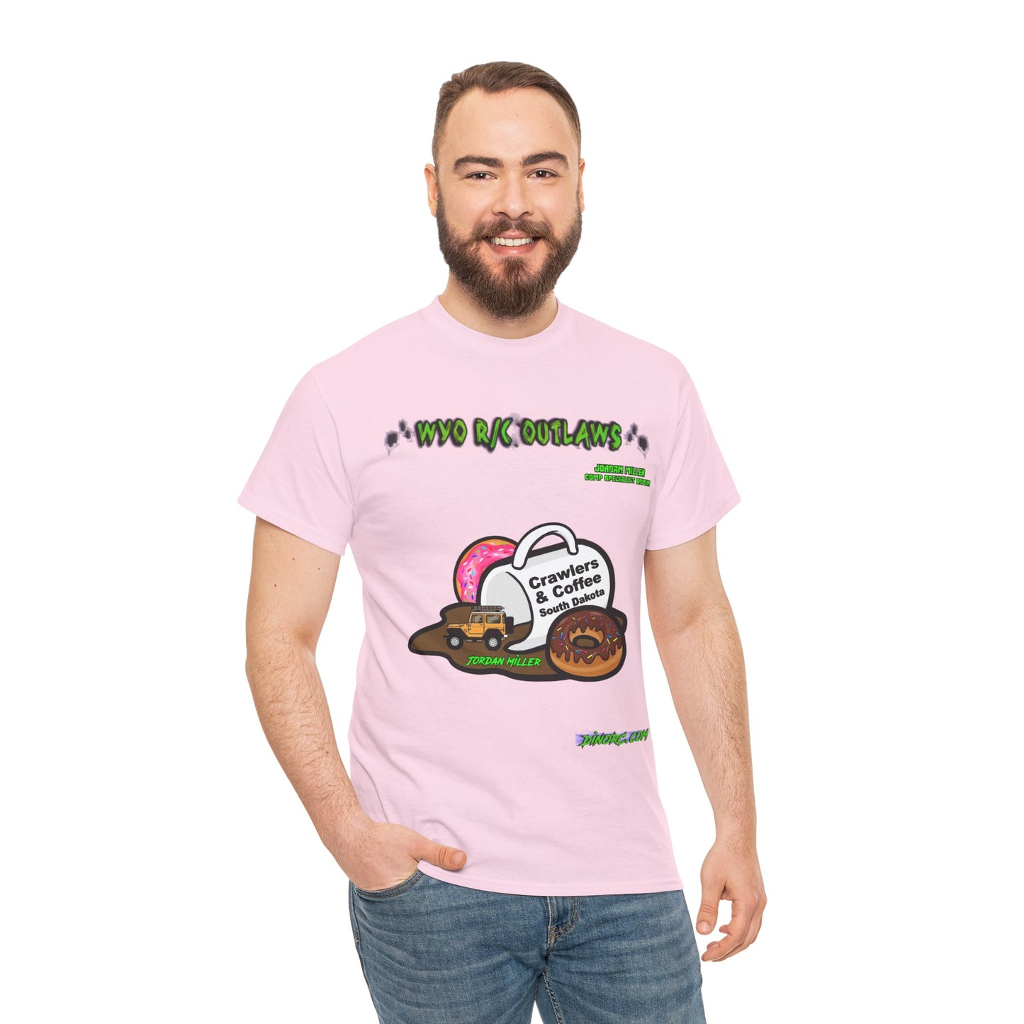 Jordan Miller WYO R/C OUTLAWS DinoRc Logo T-Shirt S-5x Black Green