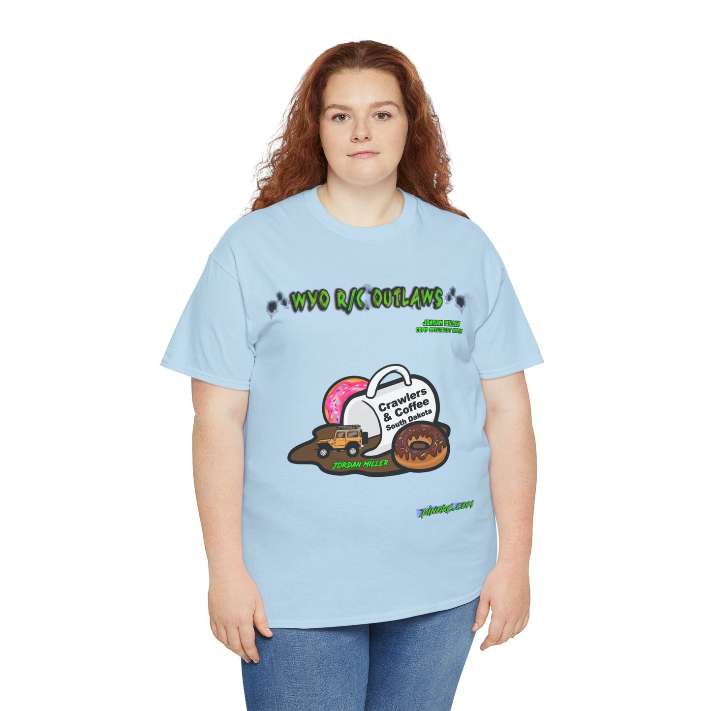Jordan Miller WYO R/C OUTLAWS DinoRc Logo T-Shirt S-5x Black Green
