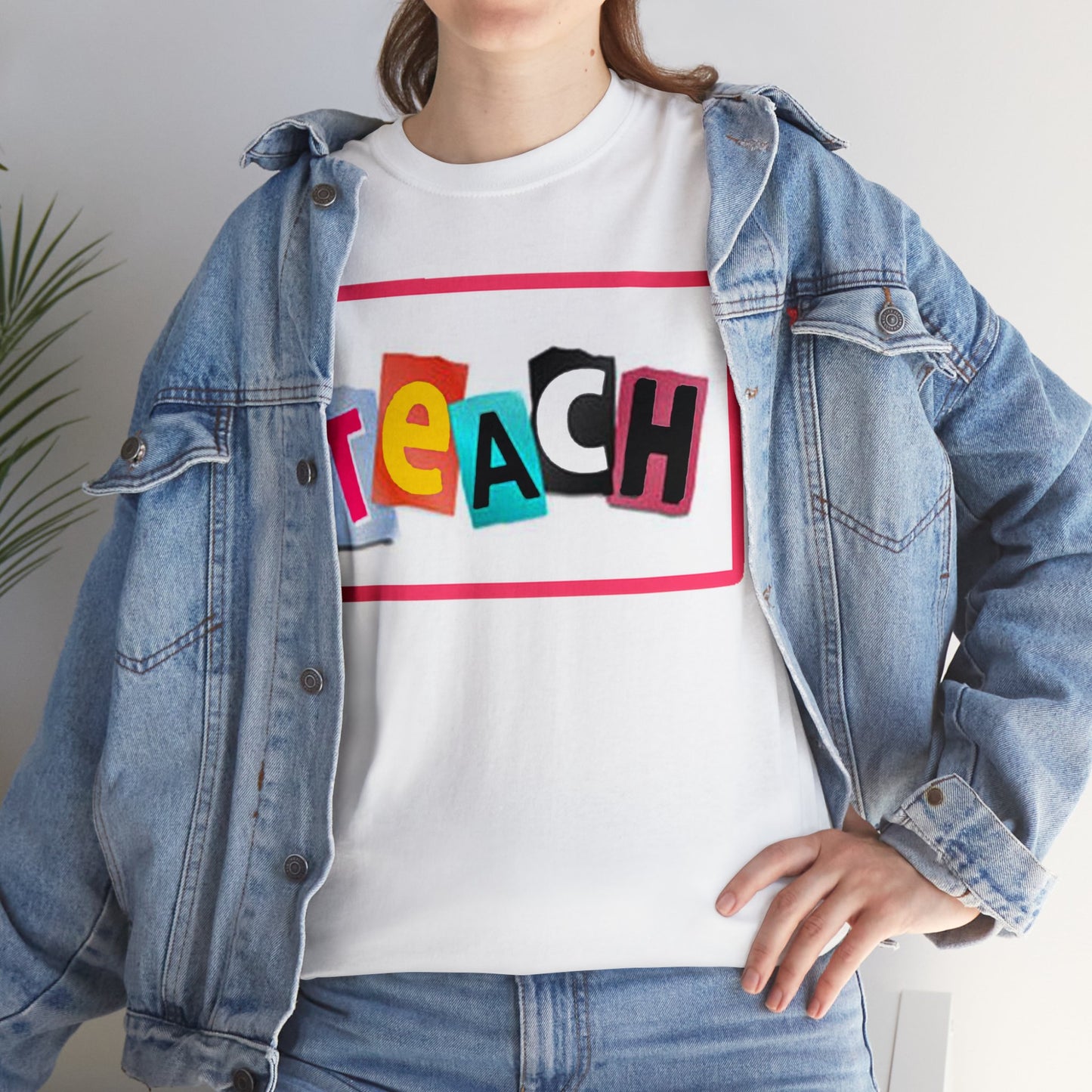 Teach White Logo Front Back T-Shirt 10 colors S-5x