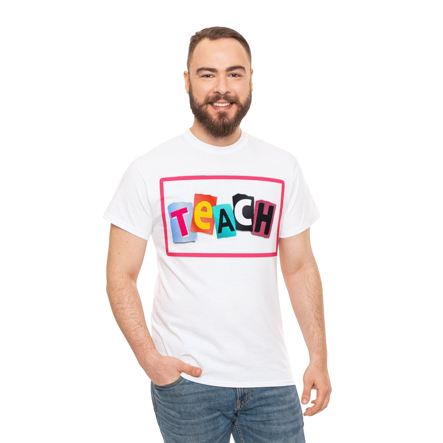 Teach White Logo Front Back T-Shirt 10 colors S-5x