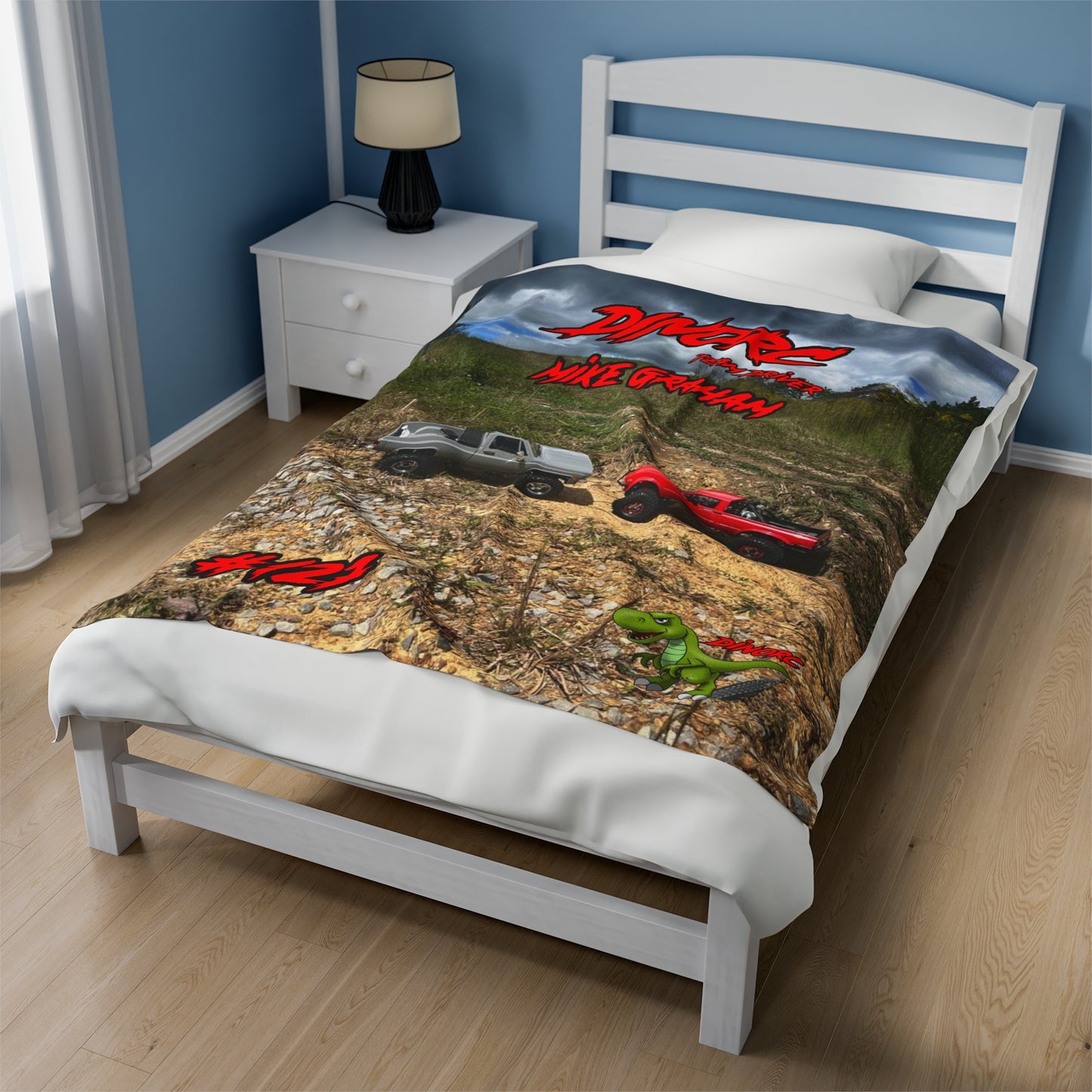 Mike Graham DinoRC Team Driver Velveteen Plush Blanket