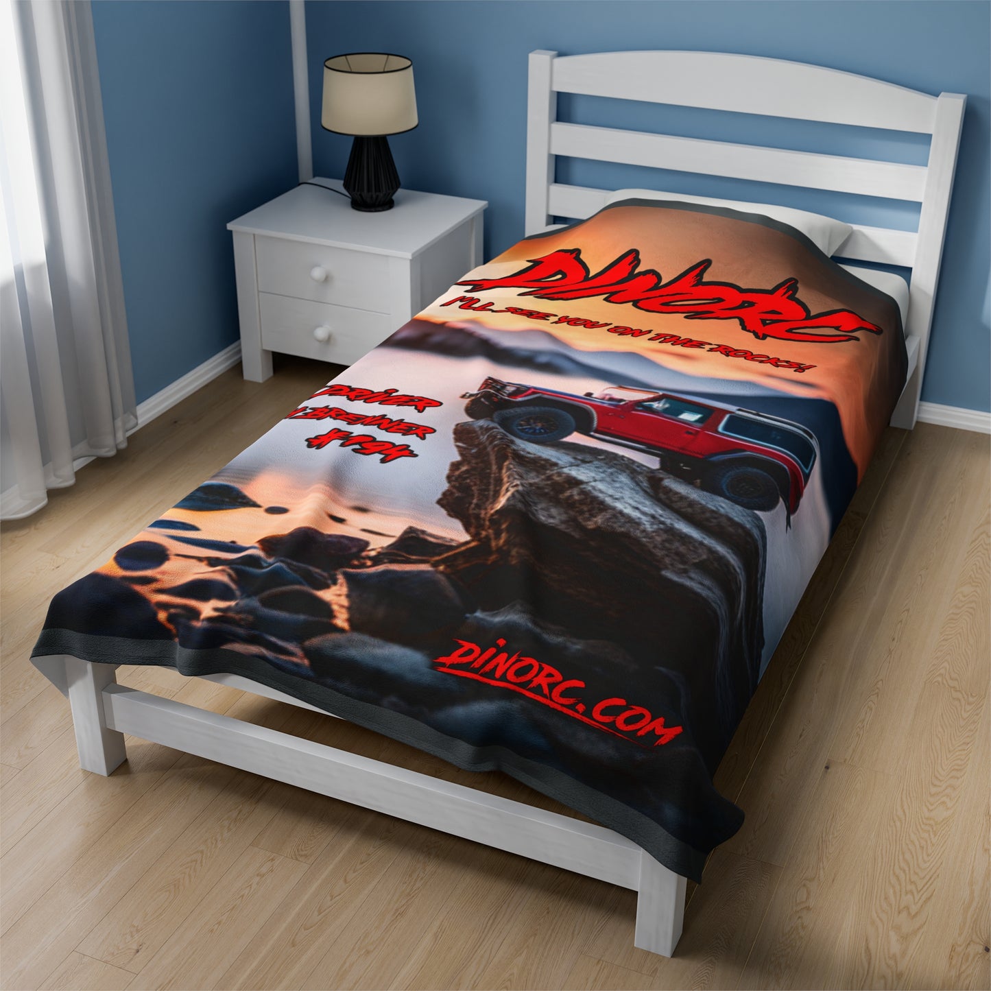 TeamDriver DinoRC Velveteen Plush Blanket