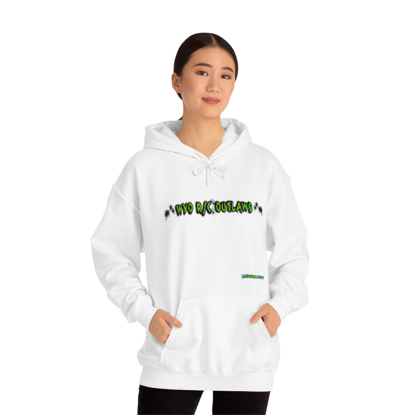 RC Outlaws DinoRC in 4 colors front back Hooded Sweatshirt