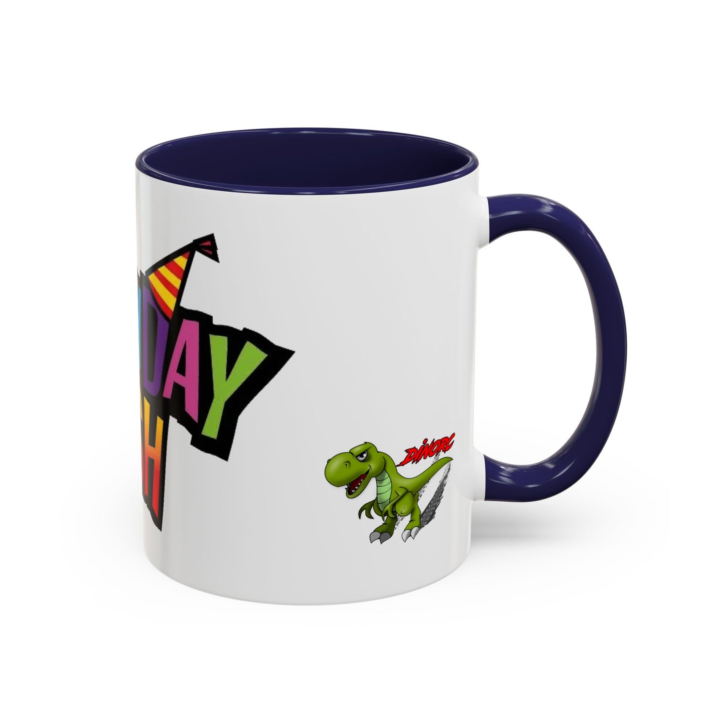 Birthday Bash Accent Coffee Mug - Fun Celebration Dino Theme