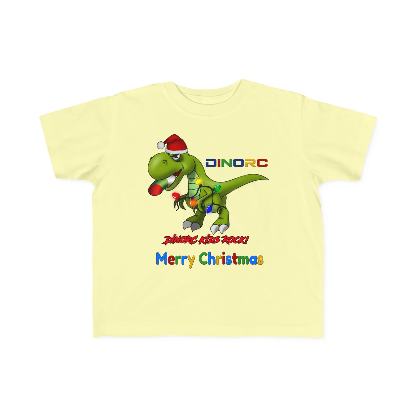 Merry Christmas DinoRC Christmas Toddler's Fine Jersey Tee
