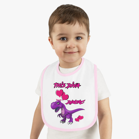 Dino Diva Baby Jersey Bib