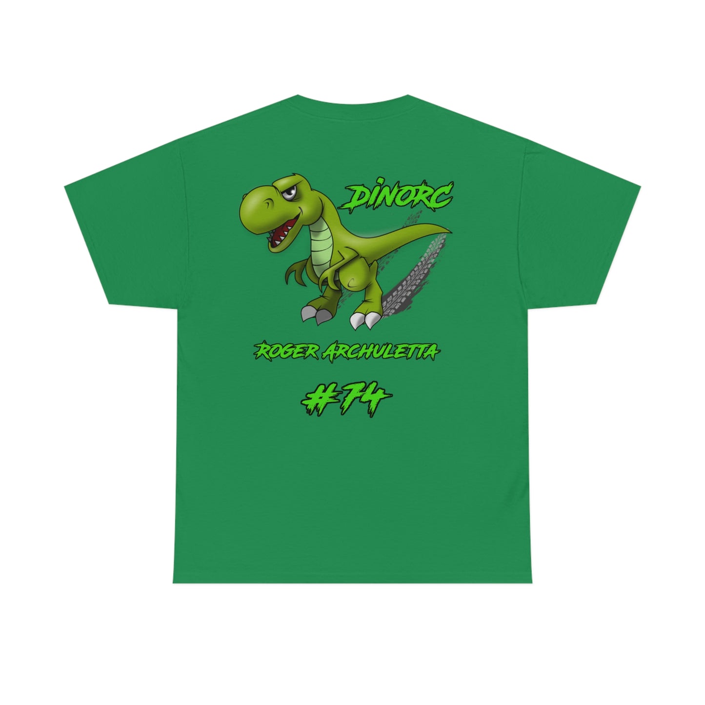Team Driver Roger Archuletta Front and Back DinoRc Logo T-Shirt S-5x 5 colors