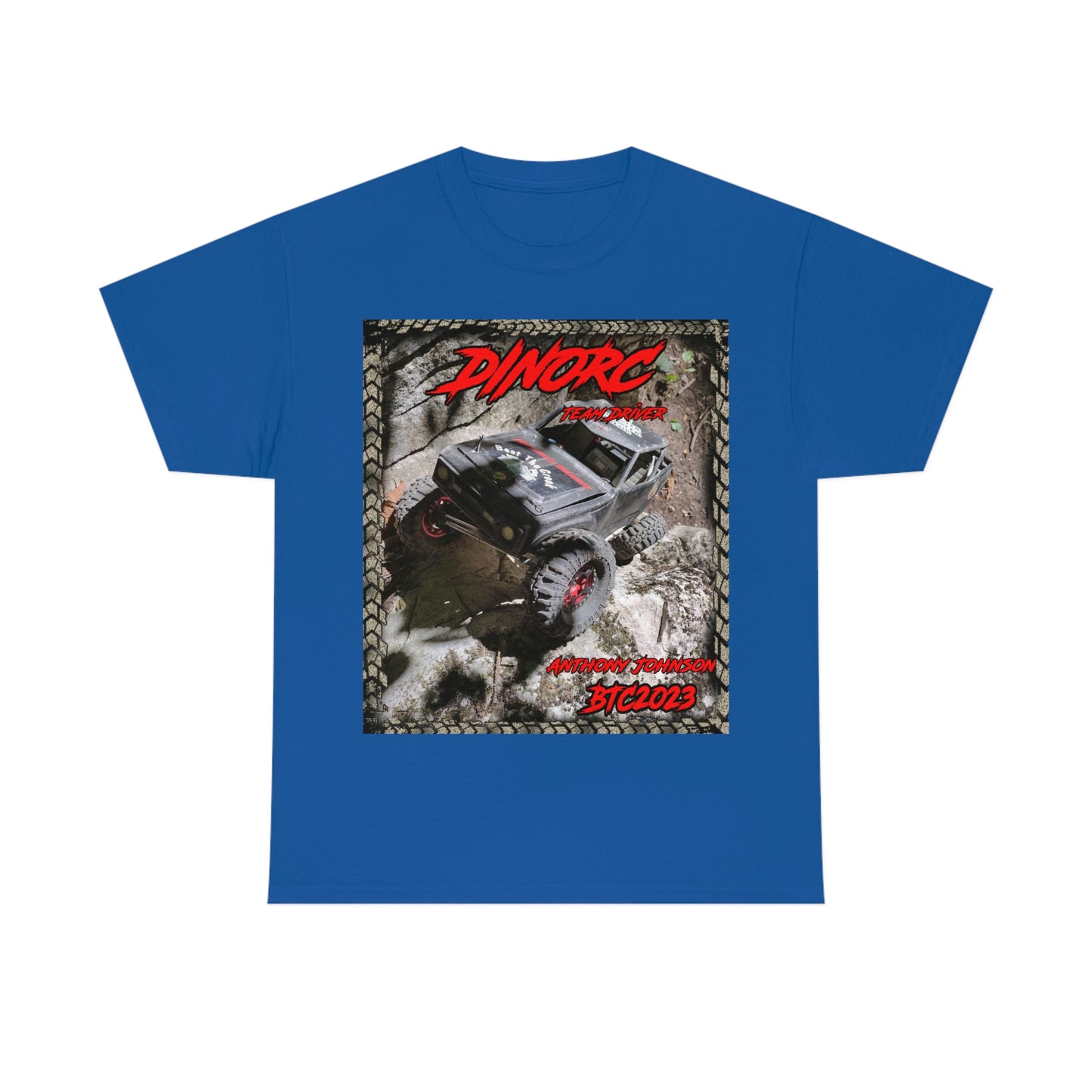 Anthony Johnson T rex DinoRC Team Driver truck logo Front and Back DinoRc Logo T-Shirt S-5x 5 colors