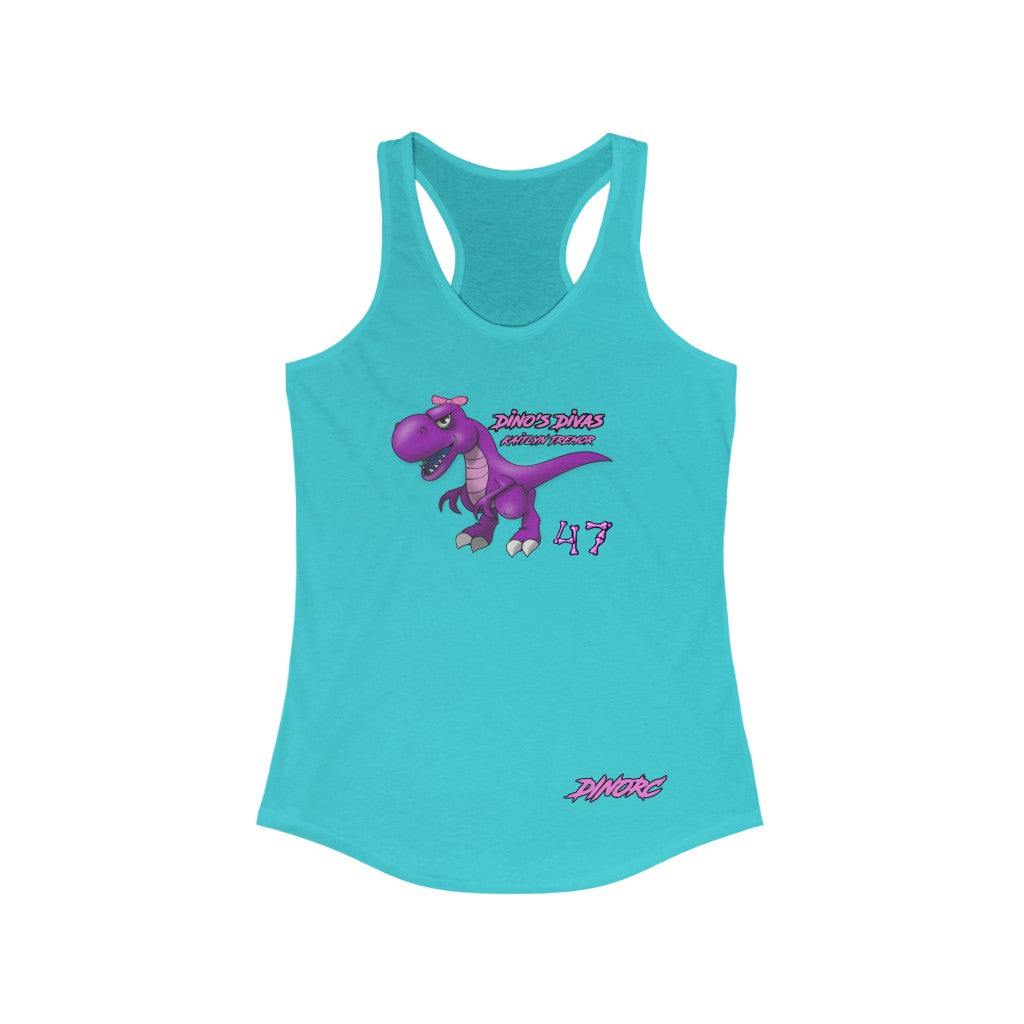Kaitlyn Tremor Dino's Divas Women's Ideal Racerback Tank 2