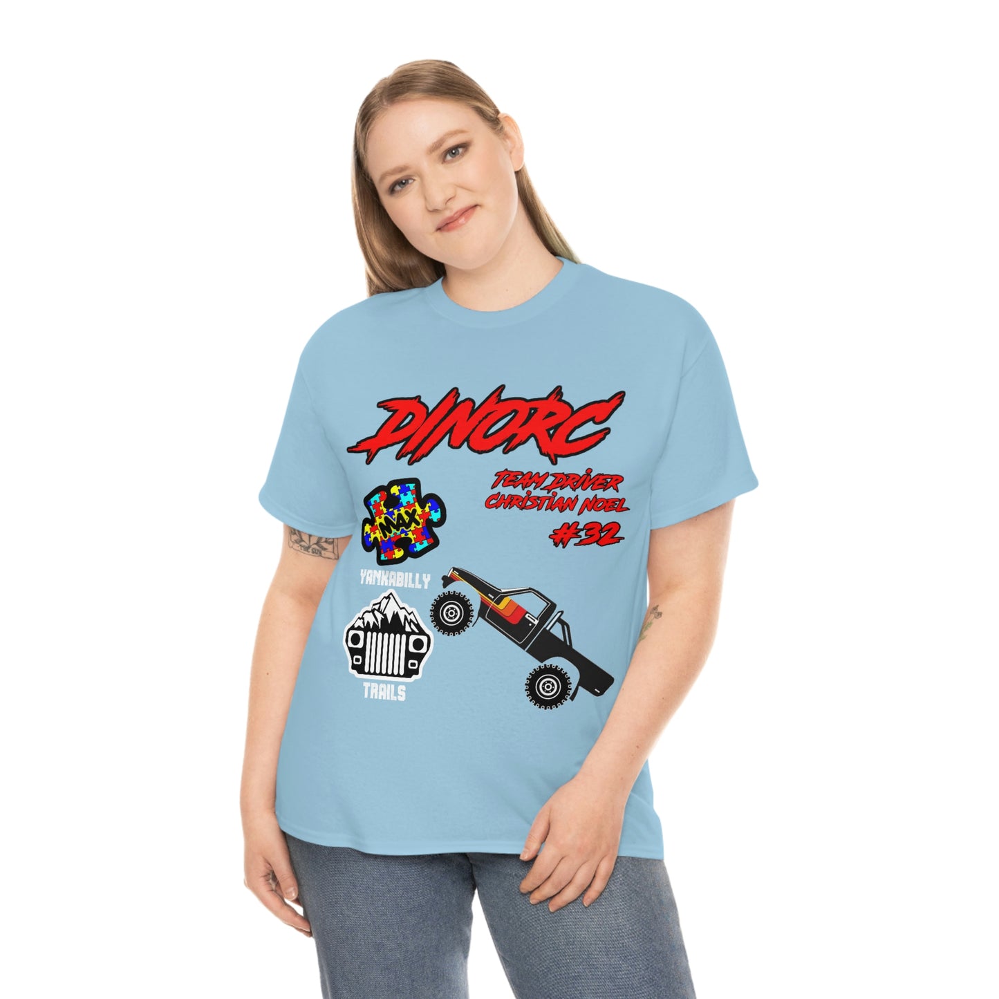 Team Driver Christian Noel truck logo Front and Back DinoRc Logo T-Shirt S-5x 5 colors