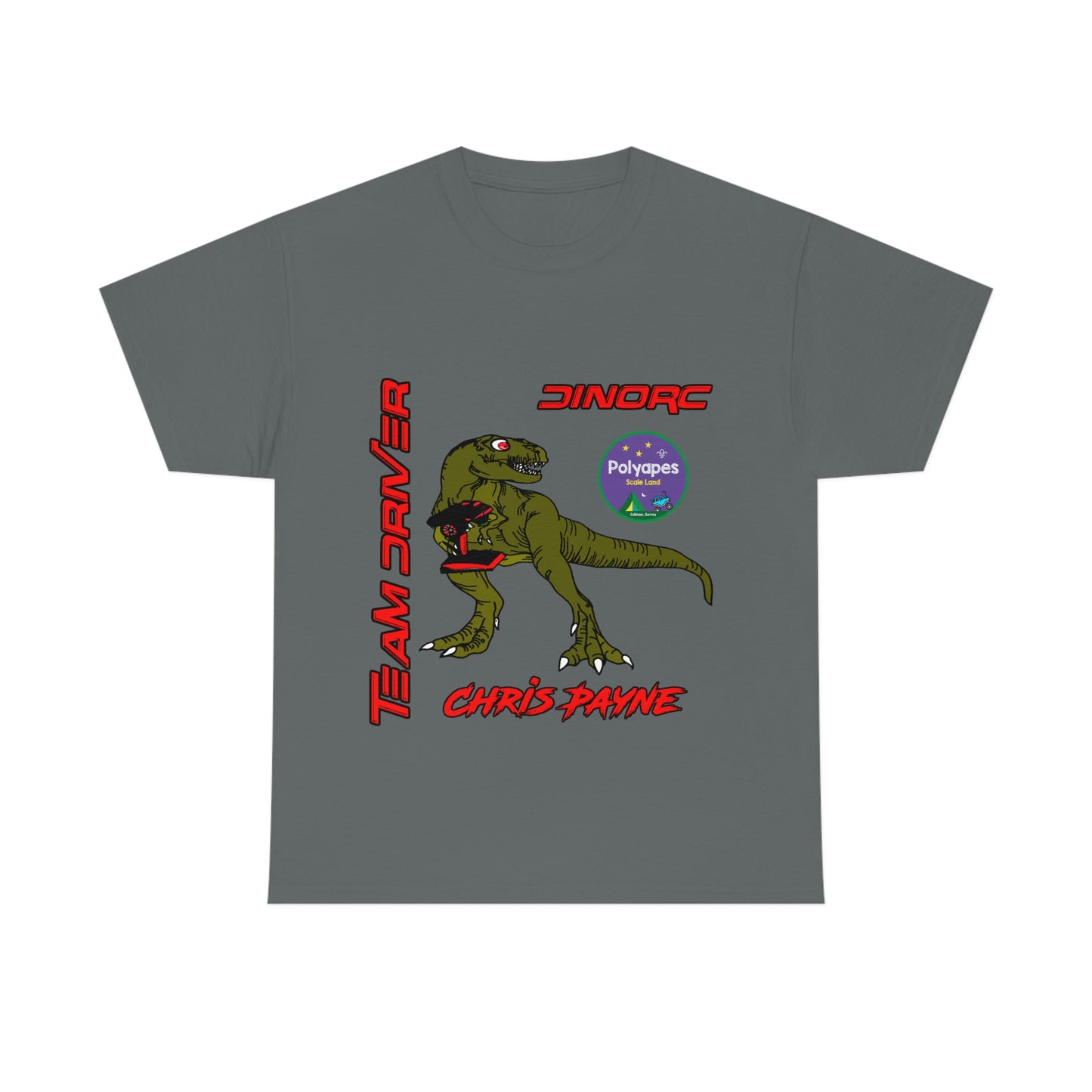 Chris Payne Raptor DinoRC Team Driver logo Front and Back DinoRc Logo T-Shirt S-5x 5 colors