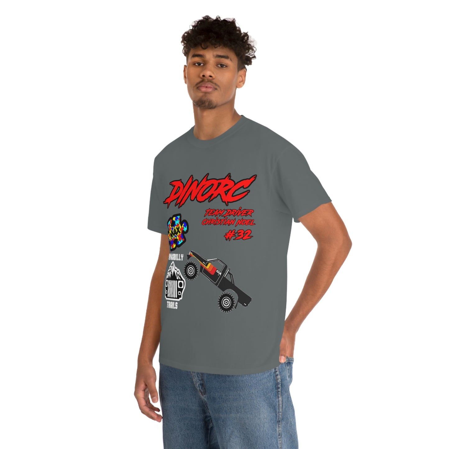Team Driver Christian Noel truck logo Front and Back DinoRc Logo T-Shirt S-5x 5 colors