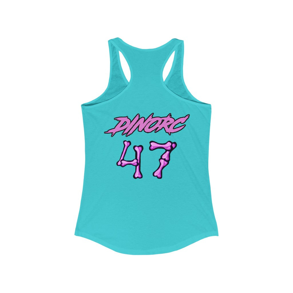 Front/Back Kaitlyn Tremor Dino's Divas Women's Ideal Racerback Tank 2