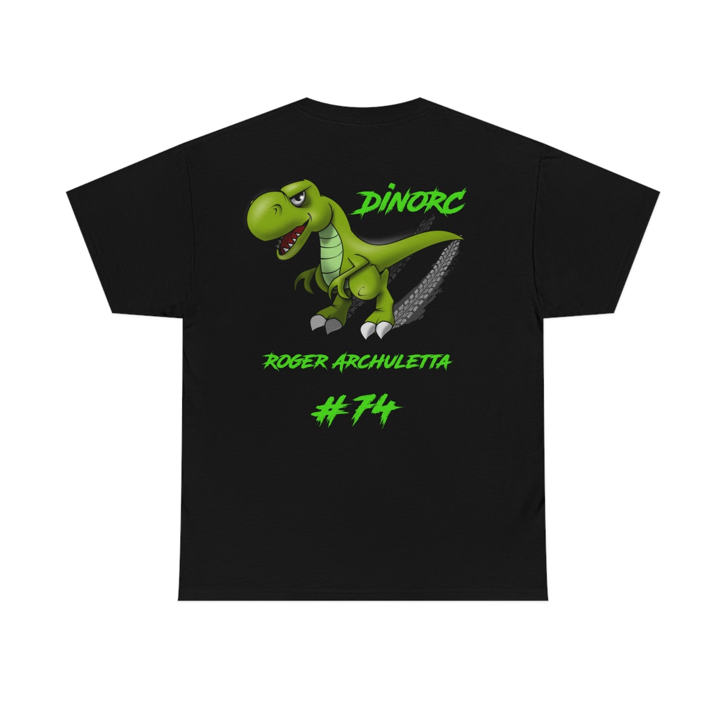Team Driver Roger Archuletta Front and Back DinoRc Logo T-Shirt S-5x 5 colors