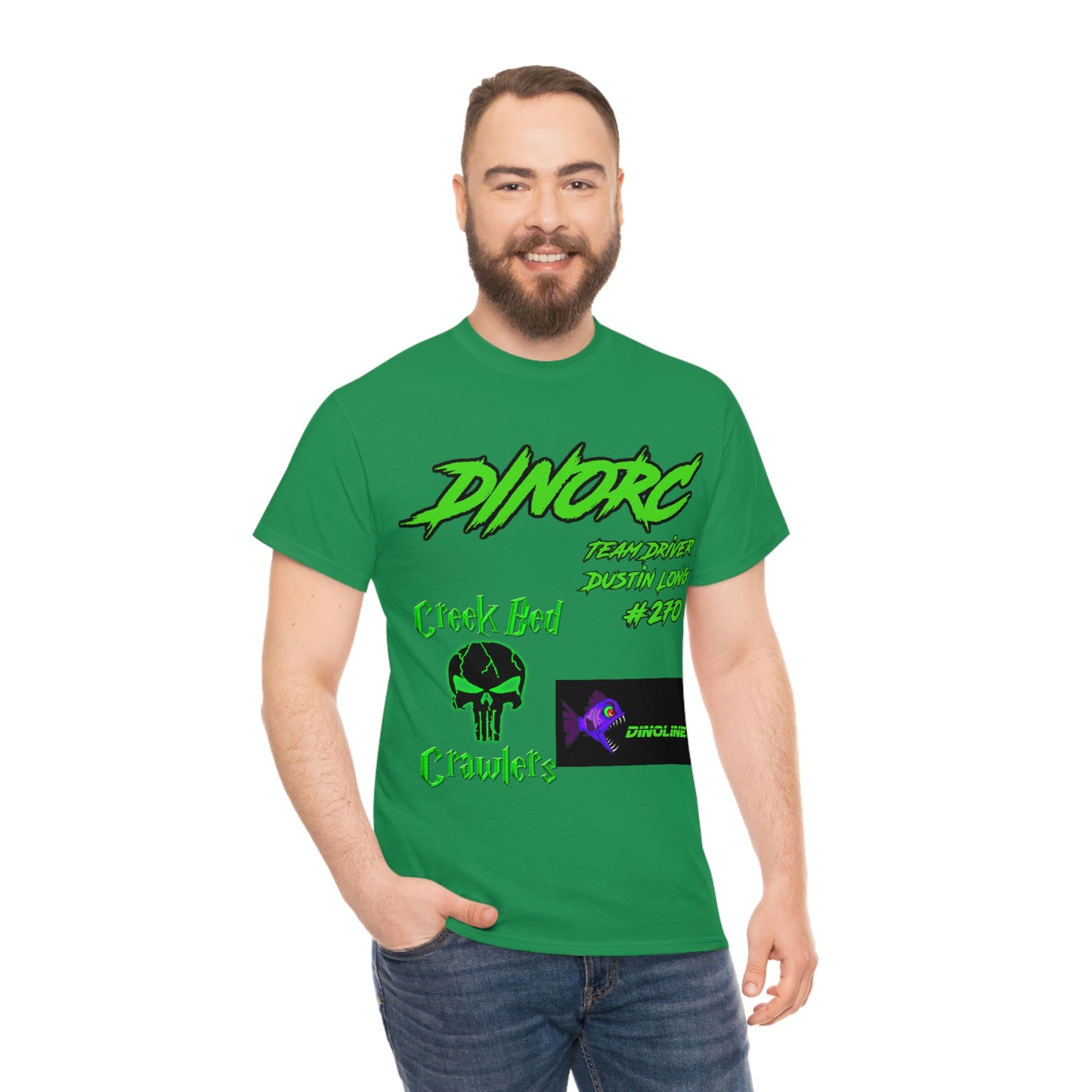 Team Driver Dustin Long logo Front and Back DinoRc Logo T-Shirt S-5x 5 colors