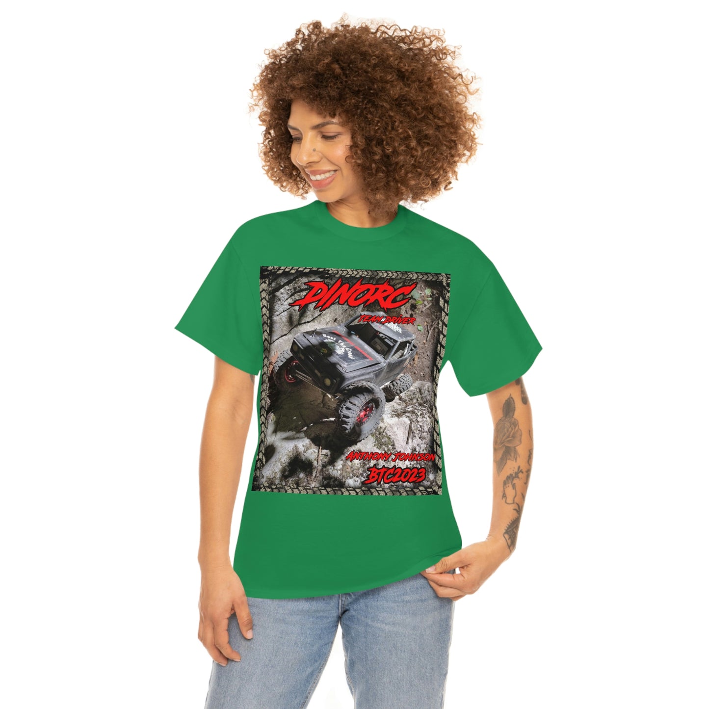 Anthony Johnson T rex DinoRC Team Driver truck logo Front and Back DinoRc Logo T-Shirt S-5x 5 colors