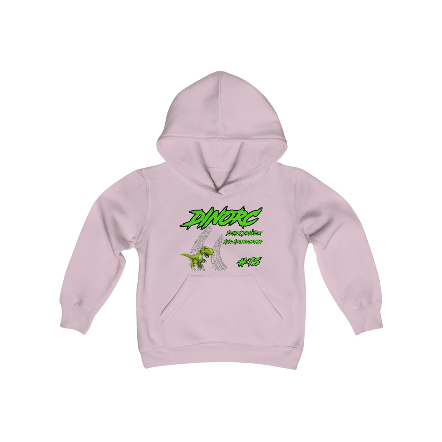 Ava Archuletta Team Driver DinoRC Logo Youth Heavy Blend Hooded Sweatshirt