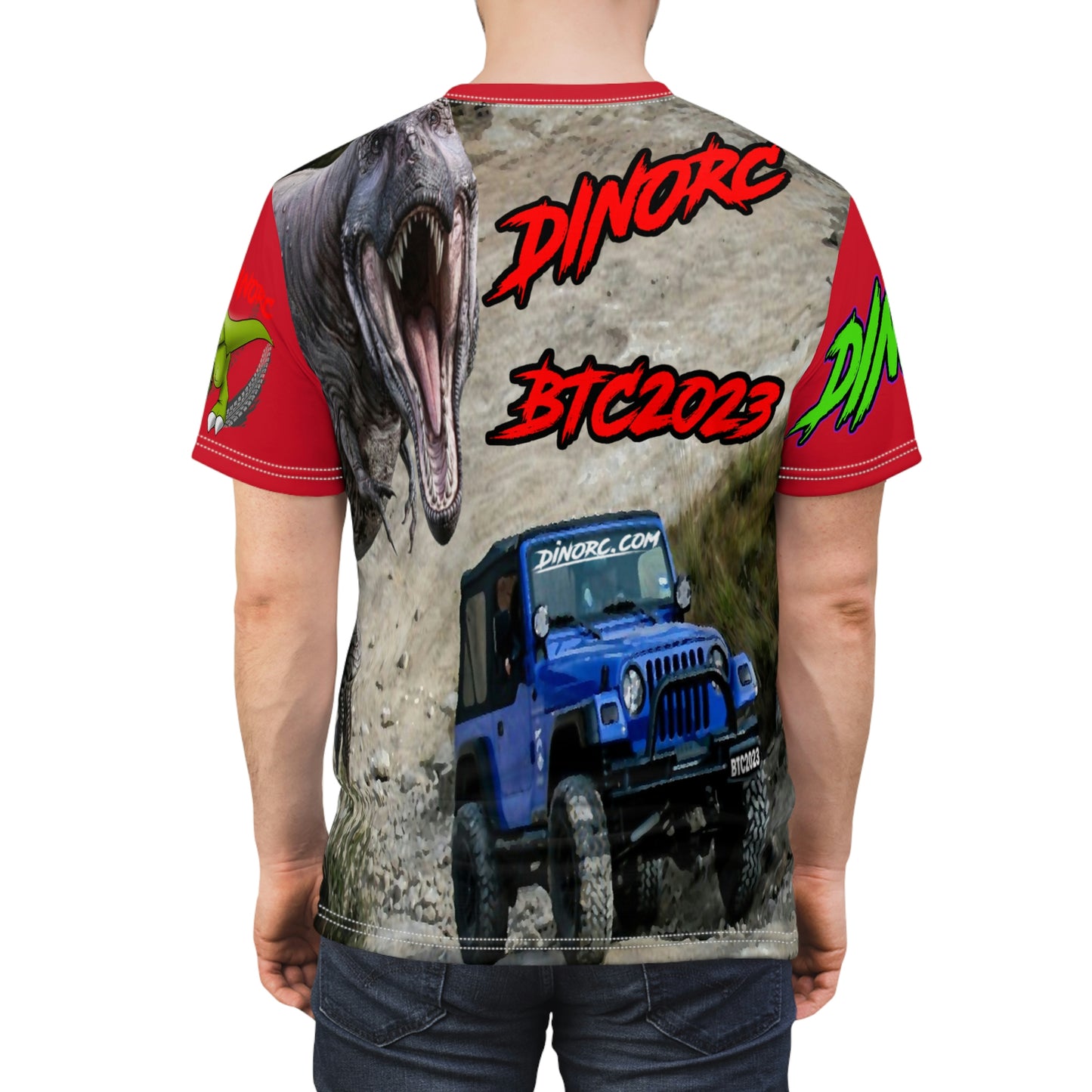 DinoRC BTC2023 Team Driver T Shirt Red Sleeves
