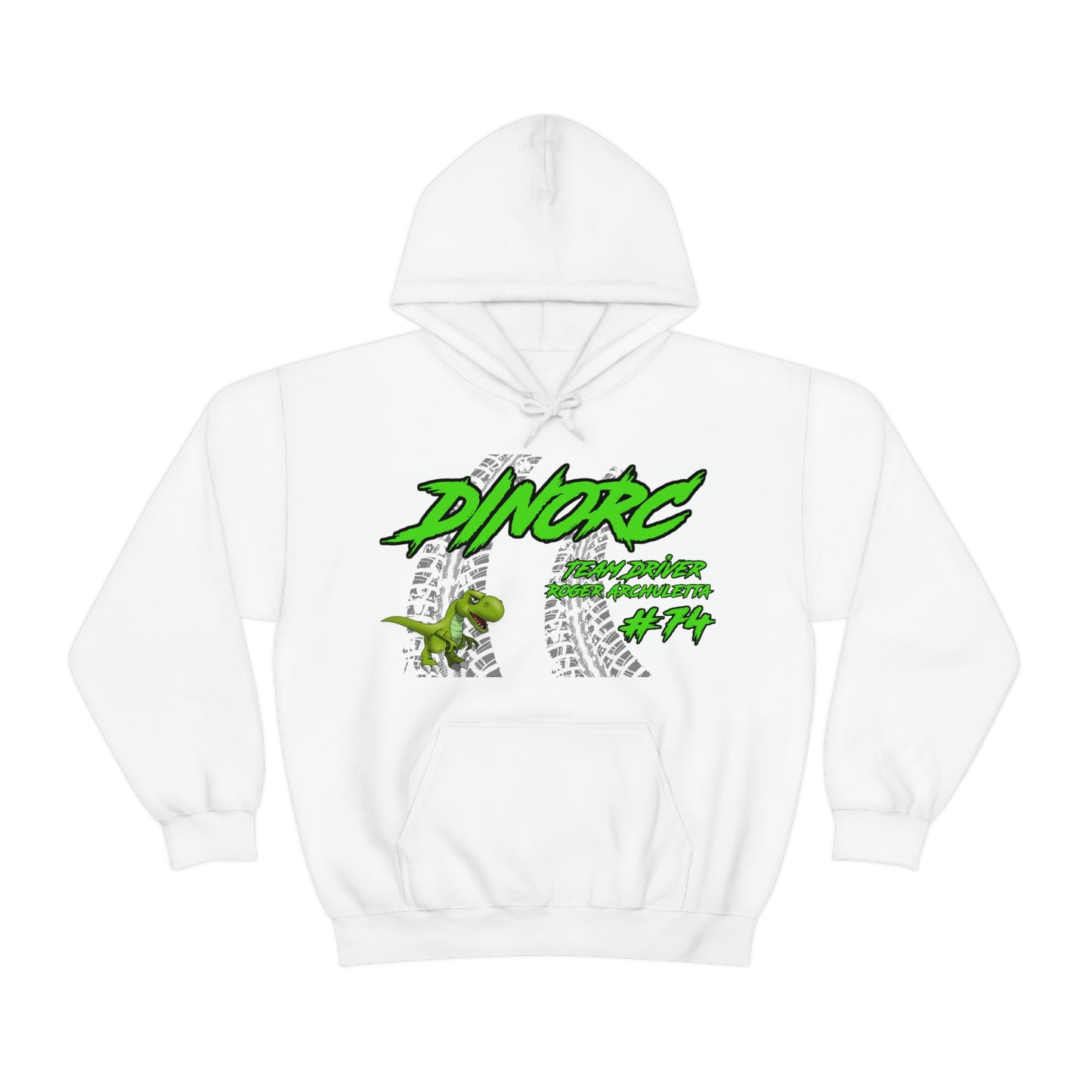 Team Driver Roger Archuletta DinoRC Logo Hooded Sweatshirt Heavy Blend™ Hooded Sweatshirt