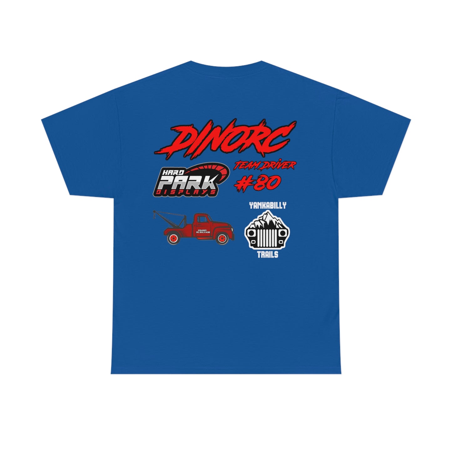Vertical Team Driver Jacob Smith truck logo Front and Back DinoRc Logo T-Shirt S-5x 5 colors