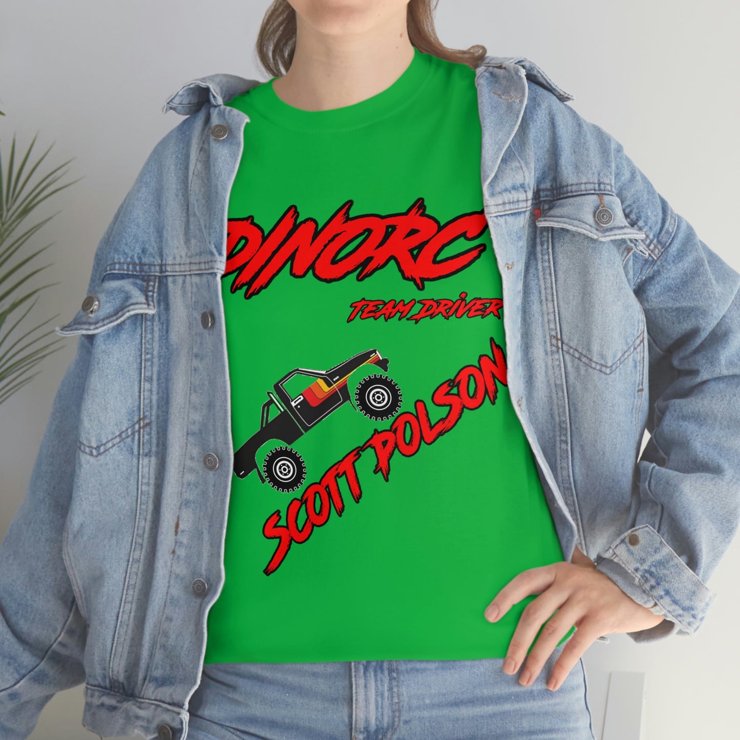 Team Driver Scott Polson truck logo Front and Back DinoRc Logo T-Shirt S-5x 5 colors