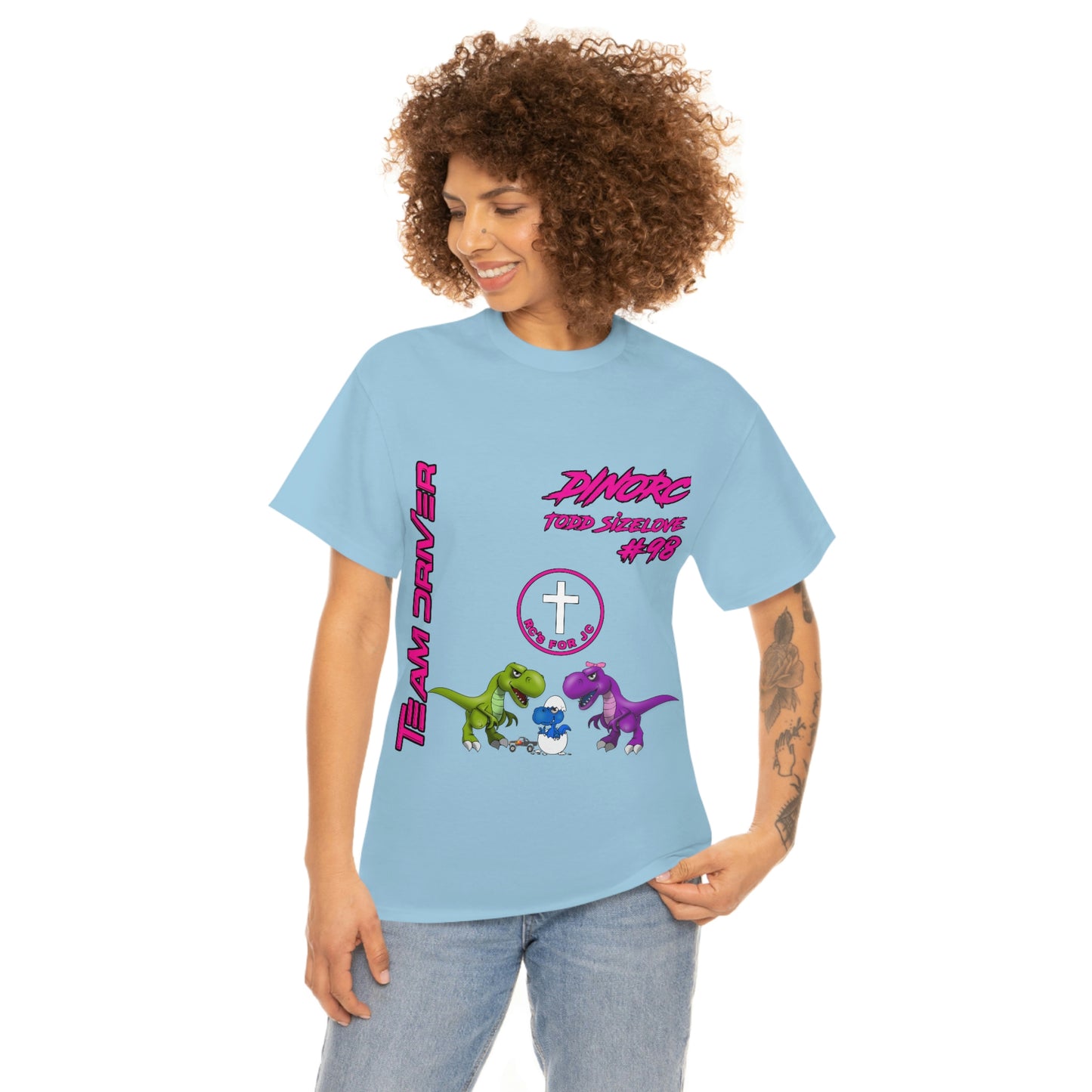 Team Driver Todd Sizelove truck logo Front and Back DinoRc Logo T-Shirt S-5x 5 colors