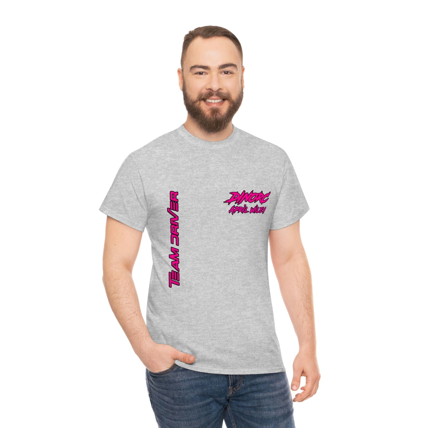 Vertical Team Driver April Wiley Dino's Divas Front and Back DinoRc Logo T-Shirt S-5x 5 colors