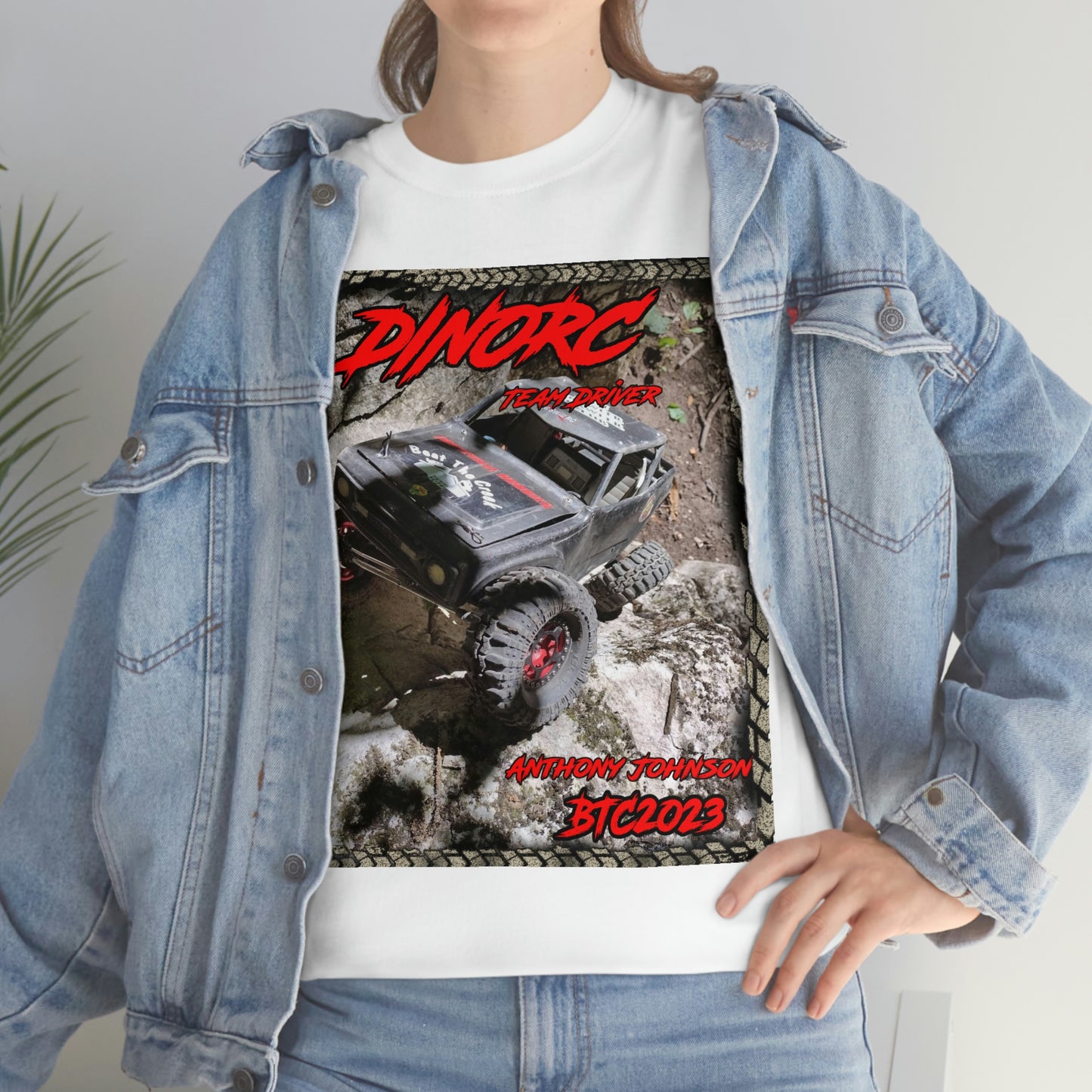 Anthony Johnson T rex DinoRC Team Driver truck logo Front and Back DinoRc Logo T-Shirt S-5x 5 colors
