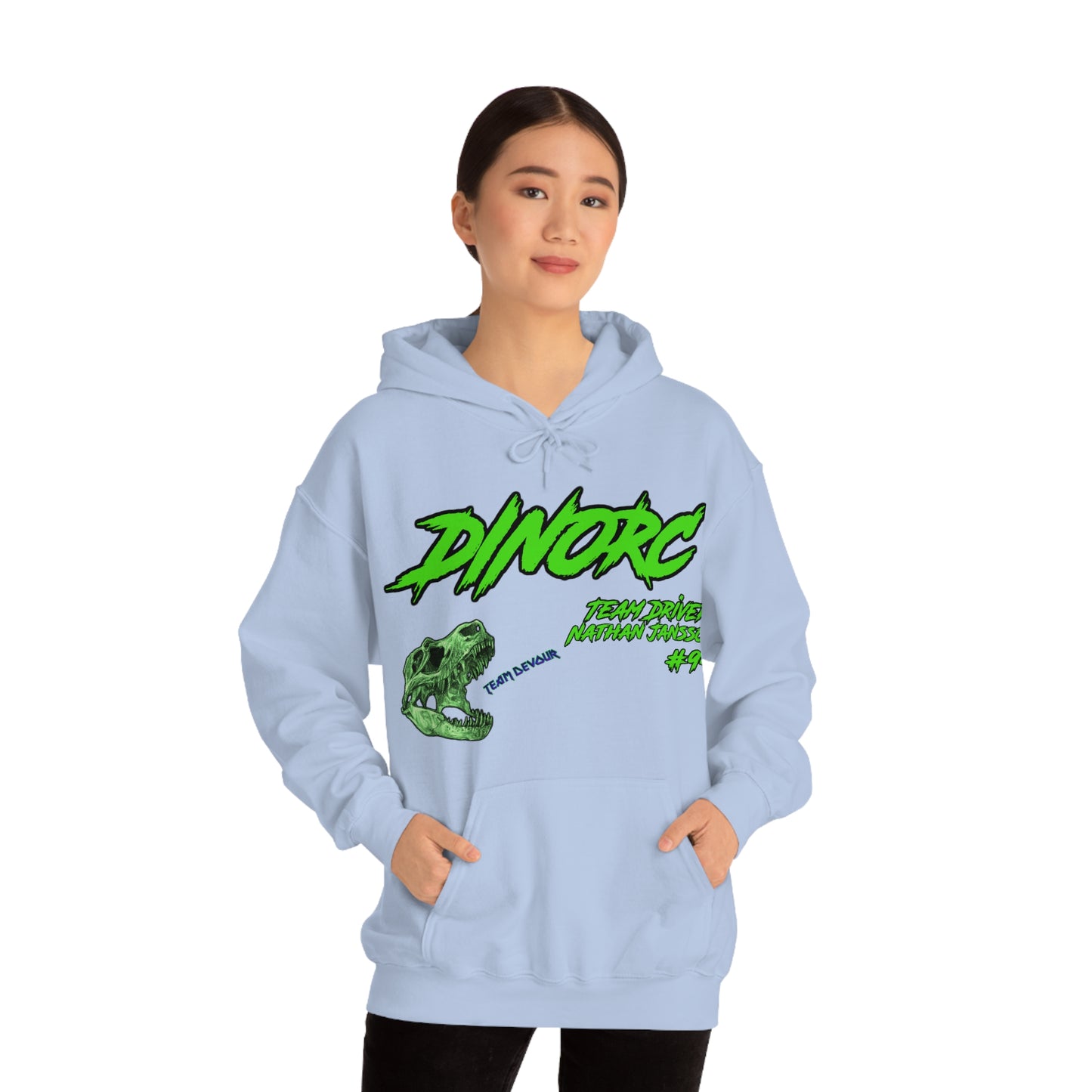 Team Driver Nathan Jansson DinoRC Logo Hooded Sweatshirt Heavy Blend™ Hooded Sweatshirt