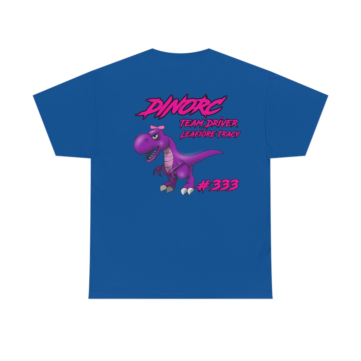 Vertical Team Driver Leafiore Alongi Tracy Dino's Divas Front and Back DinoRc Logo T-Shirt S-5x 5 colors