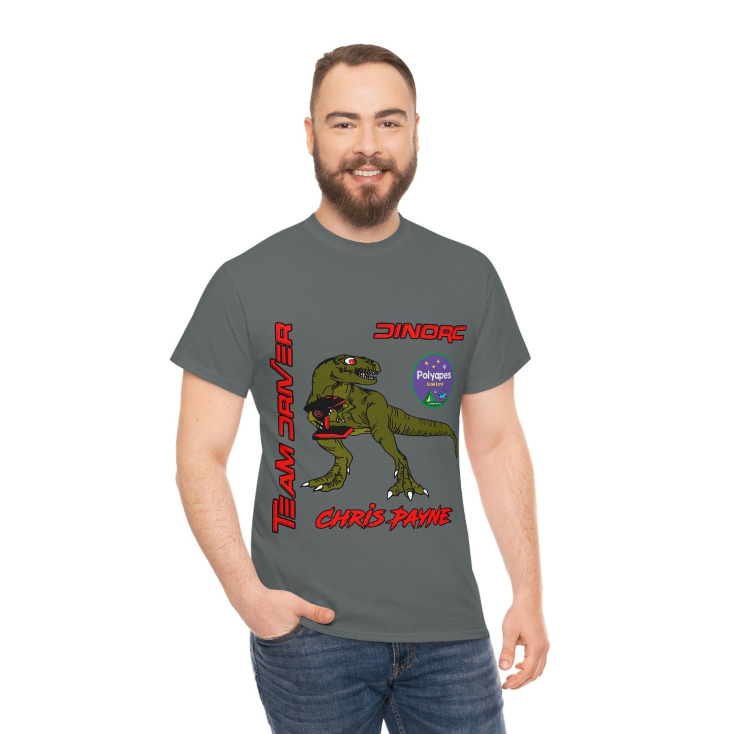 Chris Payne Raptor DinoRC Team Driver logo Front and Back DinoRc Logo T-Shirt S-5x 5 colors