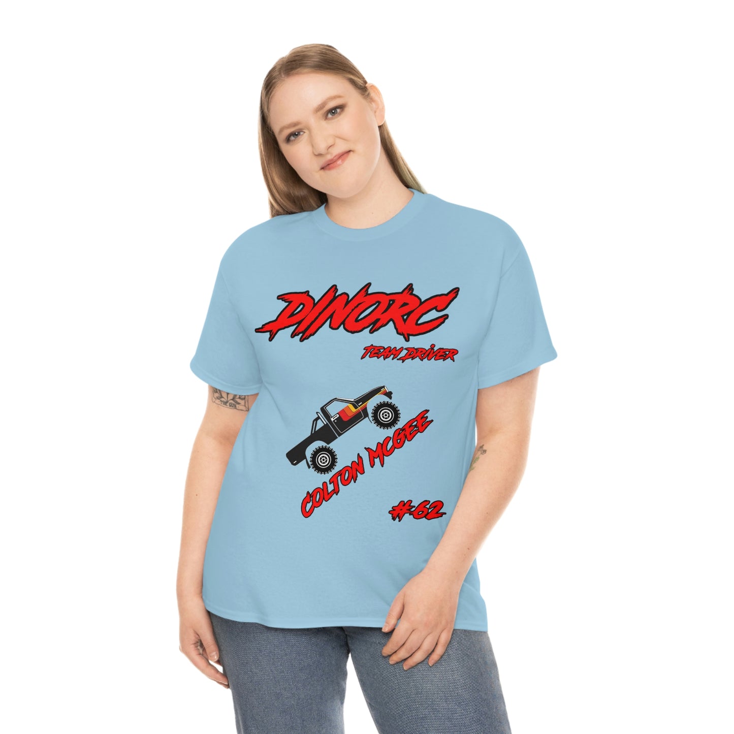 Team Driver Colton Mcgee truck logo Front and Back DinoRc Logo T-Shirt S-5x 5 colors