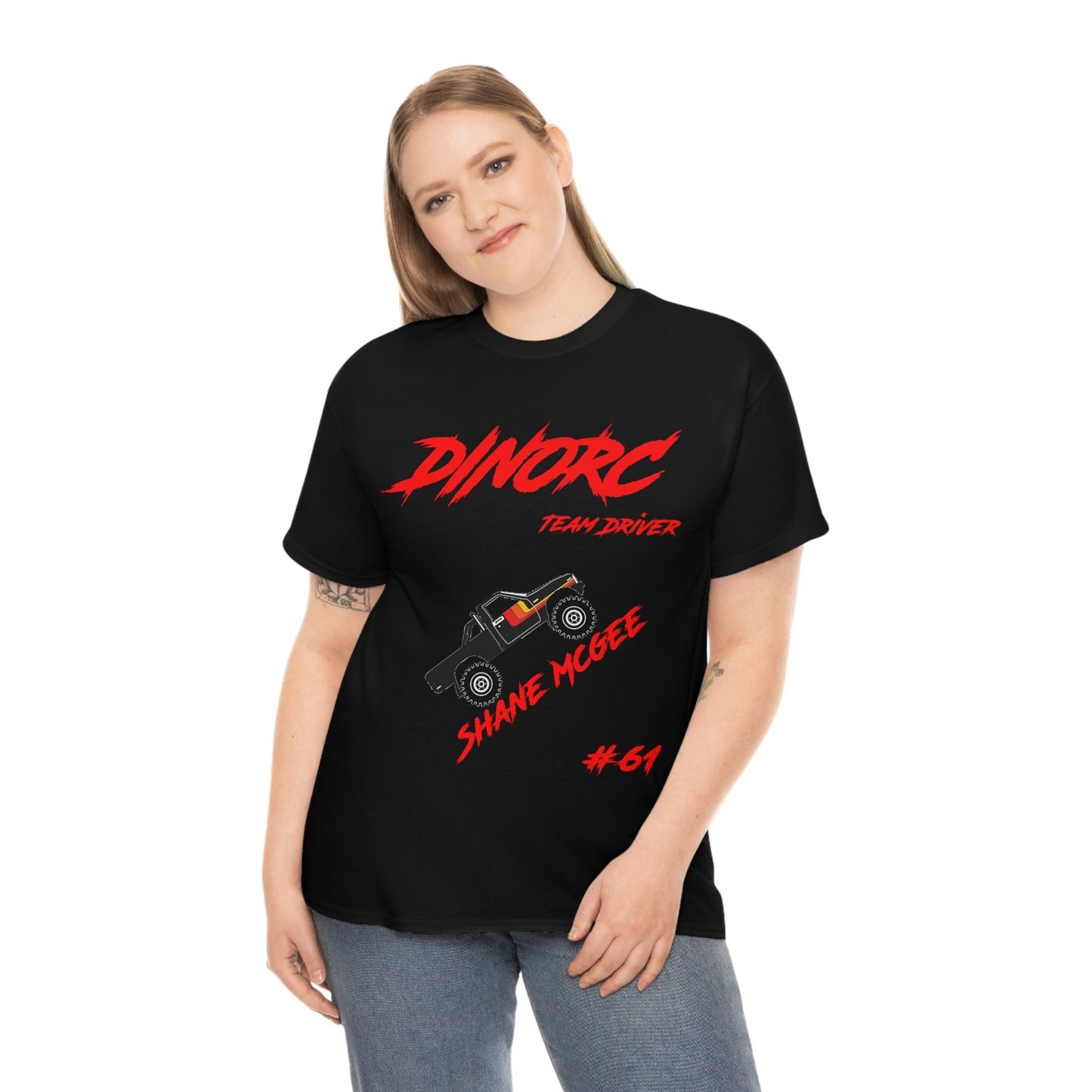 Team Driver Shane Mcgee truck logo Front and Back DinoRc Logo T-Shirt S-5x 5 colors