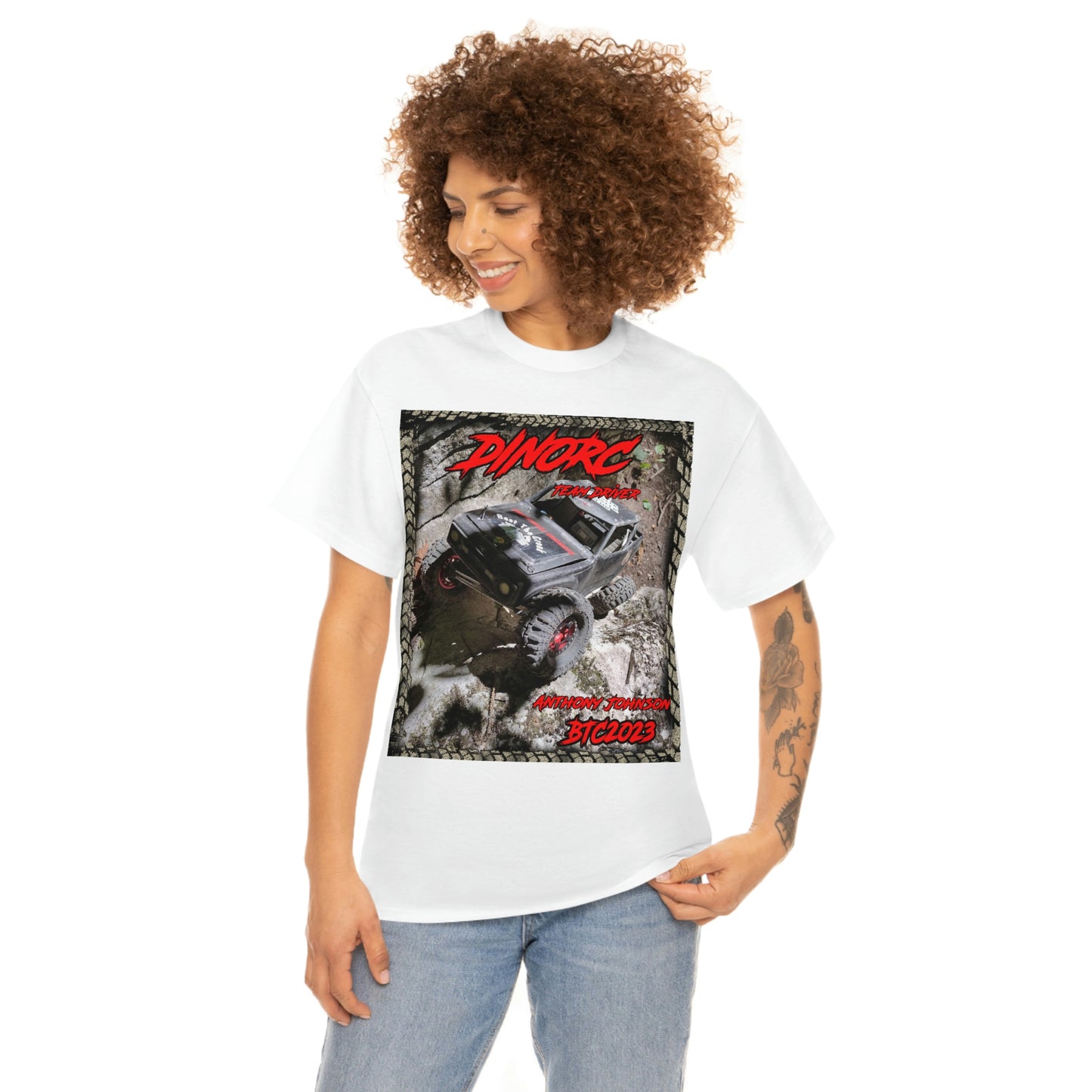 Anthony Johnson T rex DinoRC Team Driver truck logo Front and Back DinoRc Logo T-Shirt S-5x 5 colors