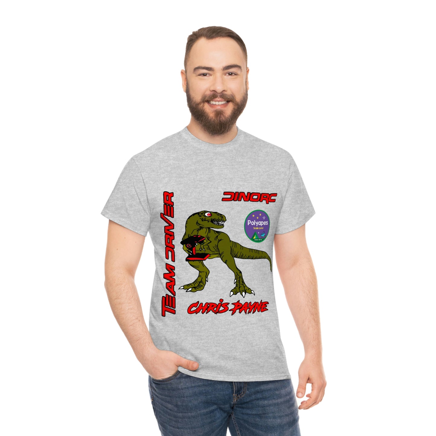 Chris Payne Raptor DinoRC Team Driver logo Front and Back DinoRc Logo T-Shirt S-5x 5 colors