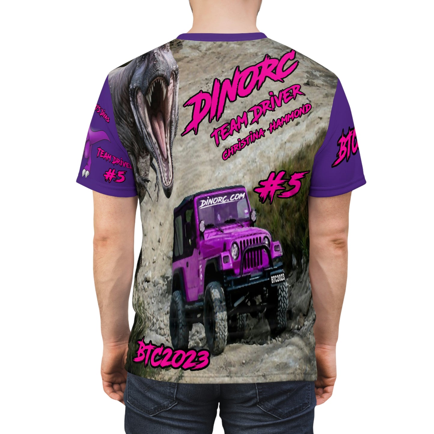 Christina Hammond Dino Diva's BTC2023 T Shirt purple Sleeves