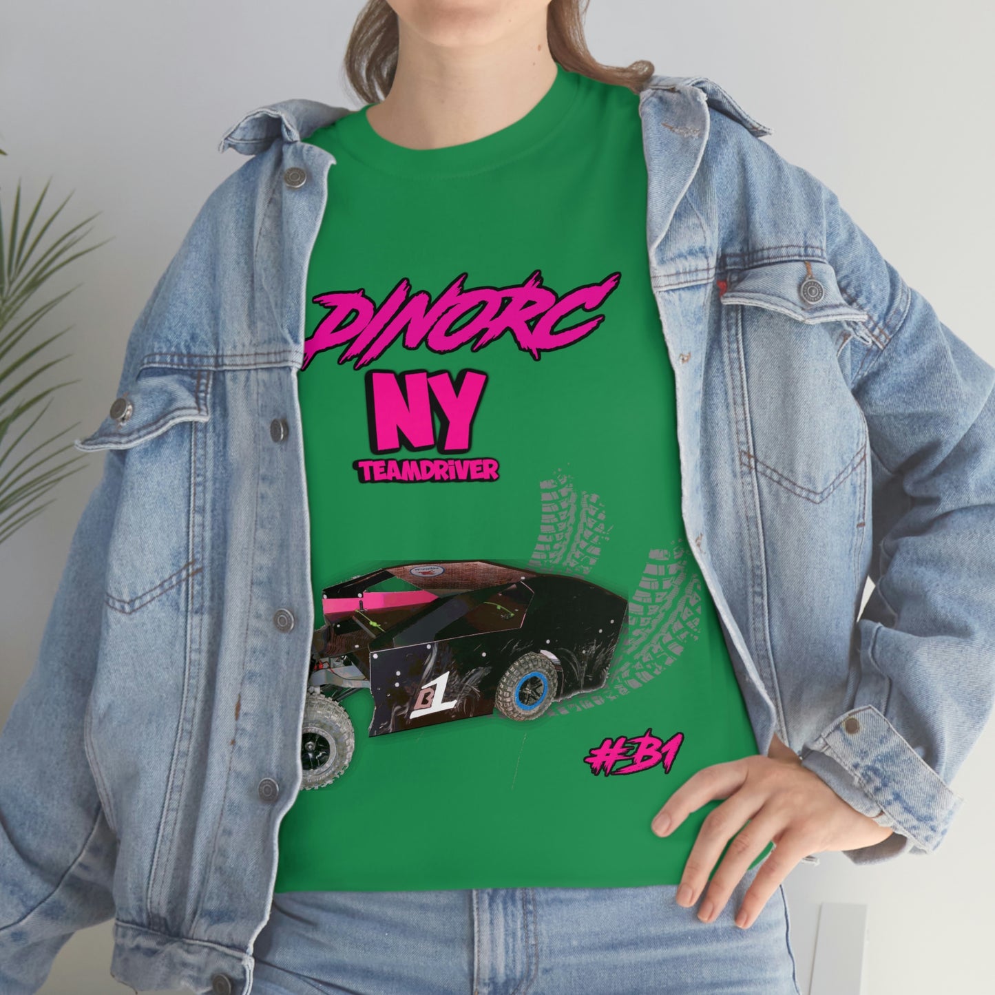 Team Driver Cherry Cherokee Front and Back DinoRc Logo T-Shirt S-5x 5 colors