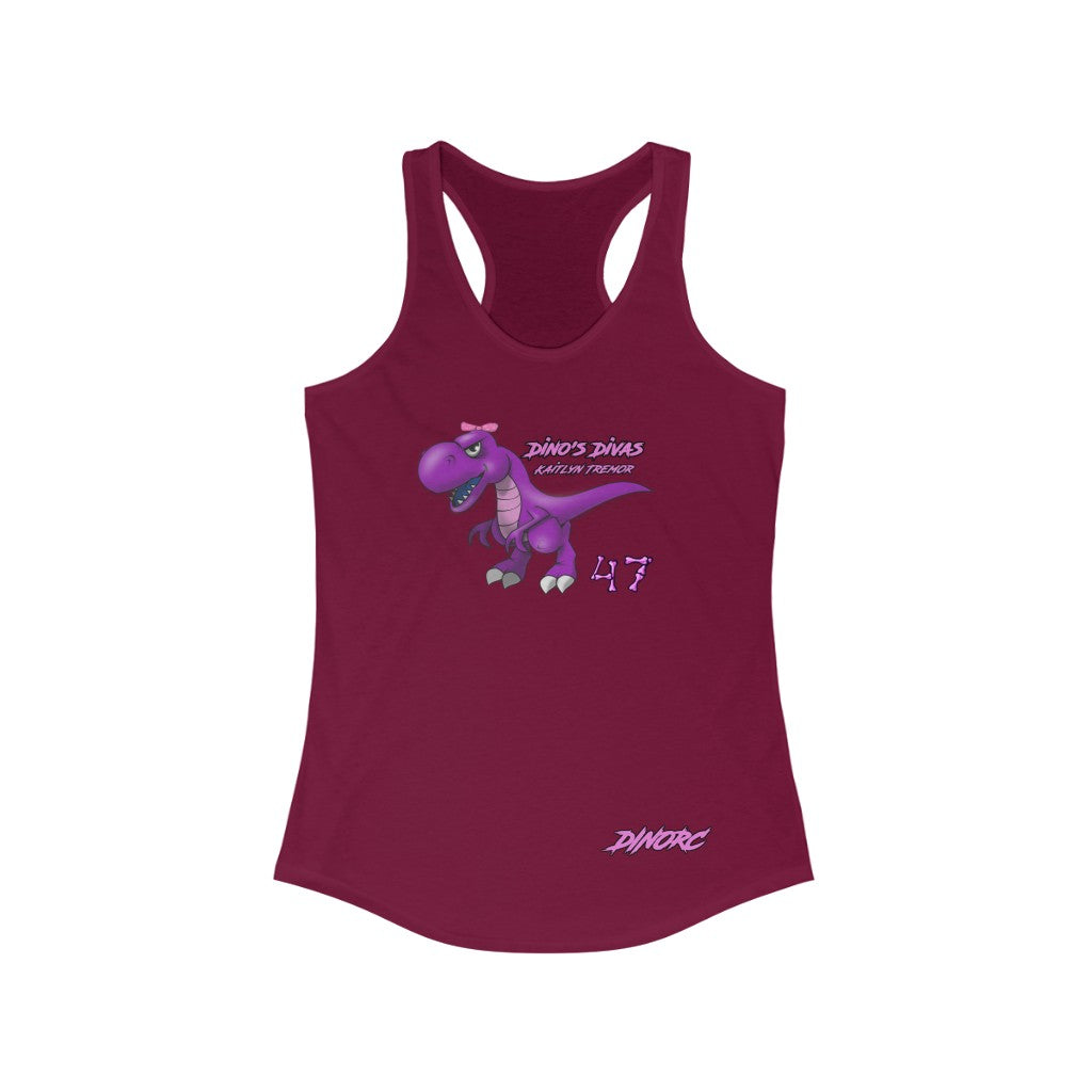 Kaitlyn Tremor Dino's Divas Women's Ideal Racerback Tank 2