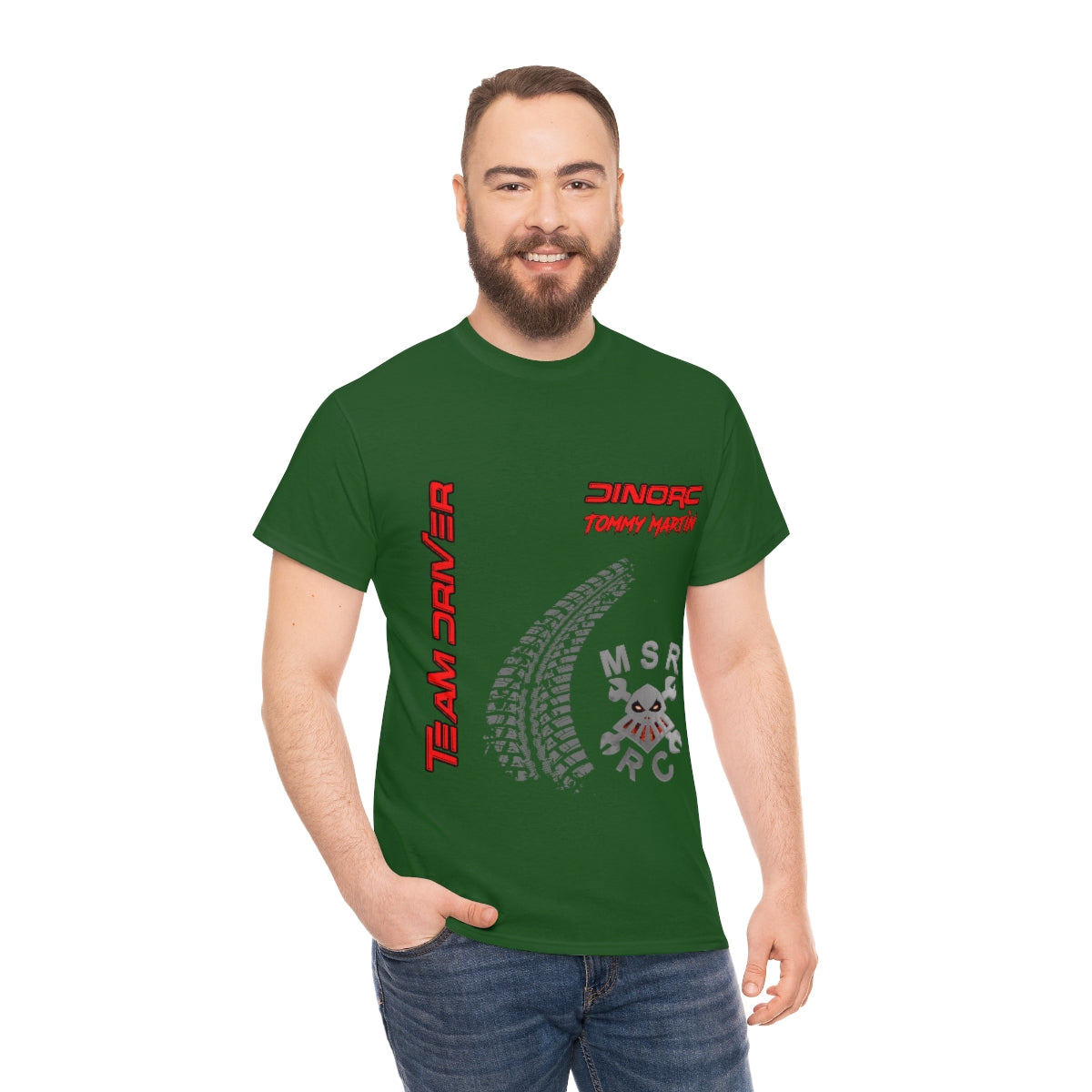 Team Driver Tommy Martin MSR RC Front and Back DinoRc Logo T-Shirt S-5x 5 colors