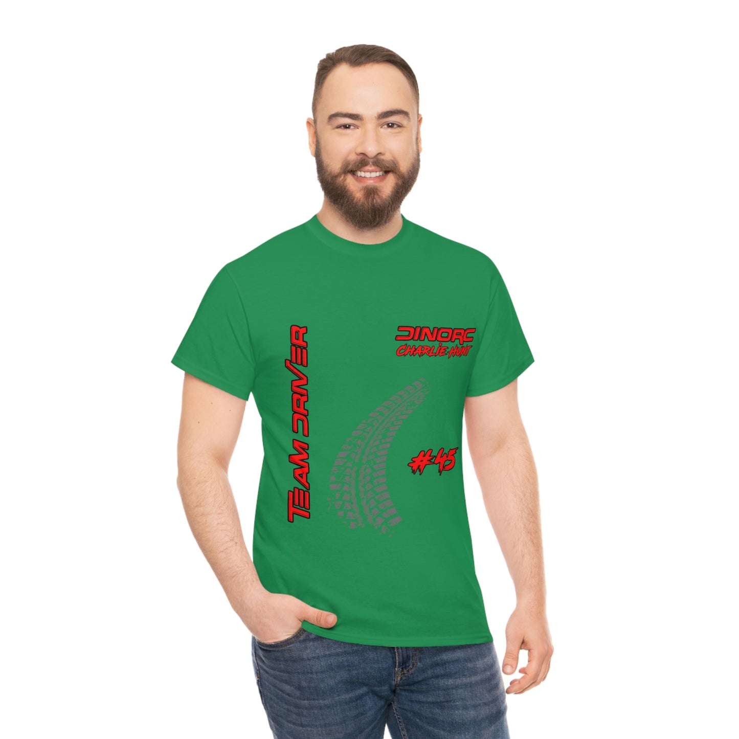 Team Driver Charlie Hunt Front and Back DinoRc Logo T-Shirt S-5x 5 colors