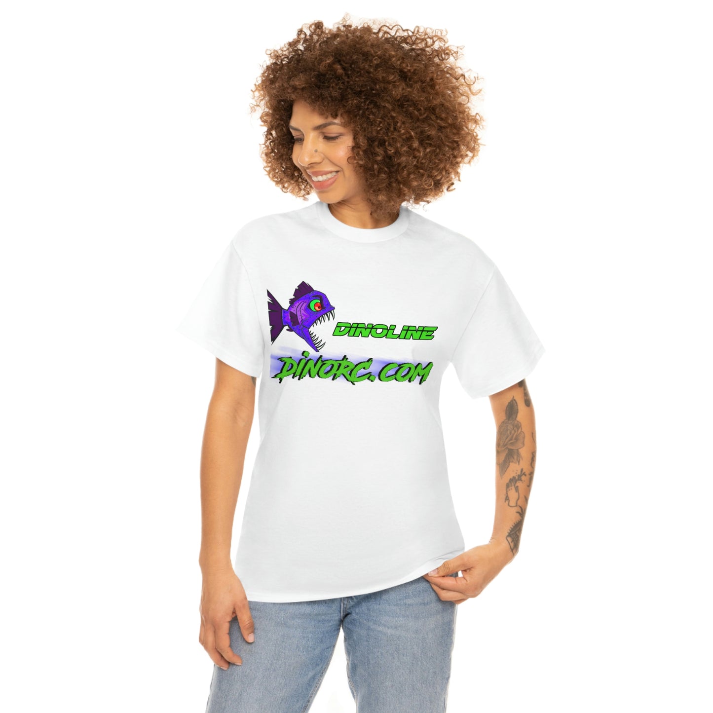 Dinoline Front Back DinoRc Logo T-Shirt S-5x 5 colors