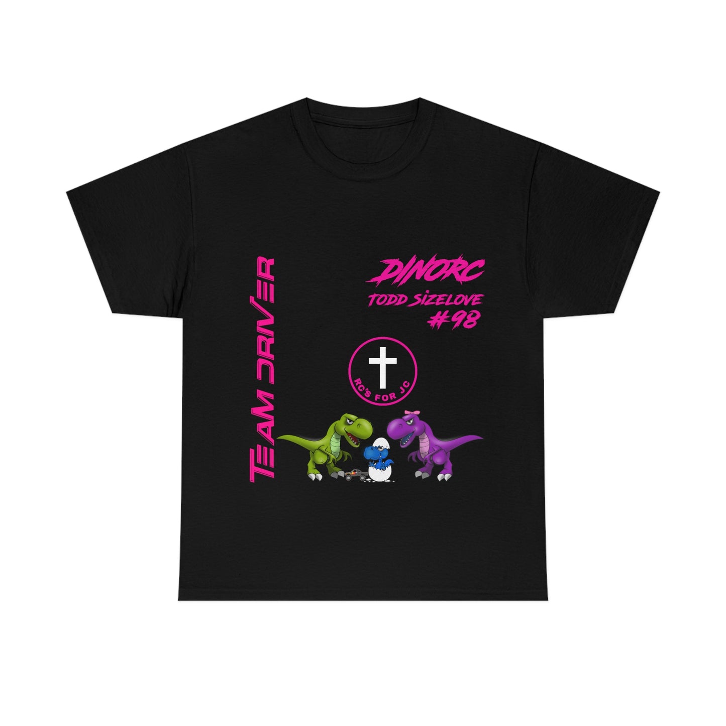 Team Driver Todd Sizelove truck logo Front and Back DinoRc Logo T-Shirt S-5x 5 colors