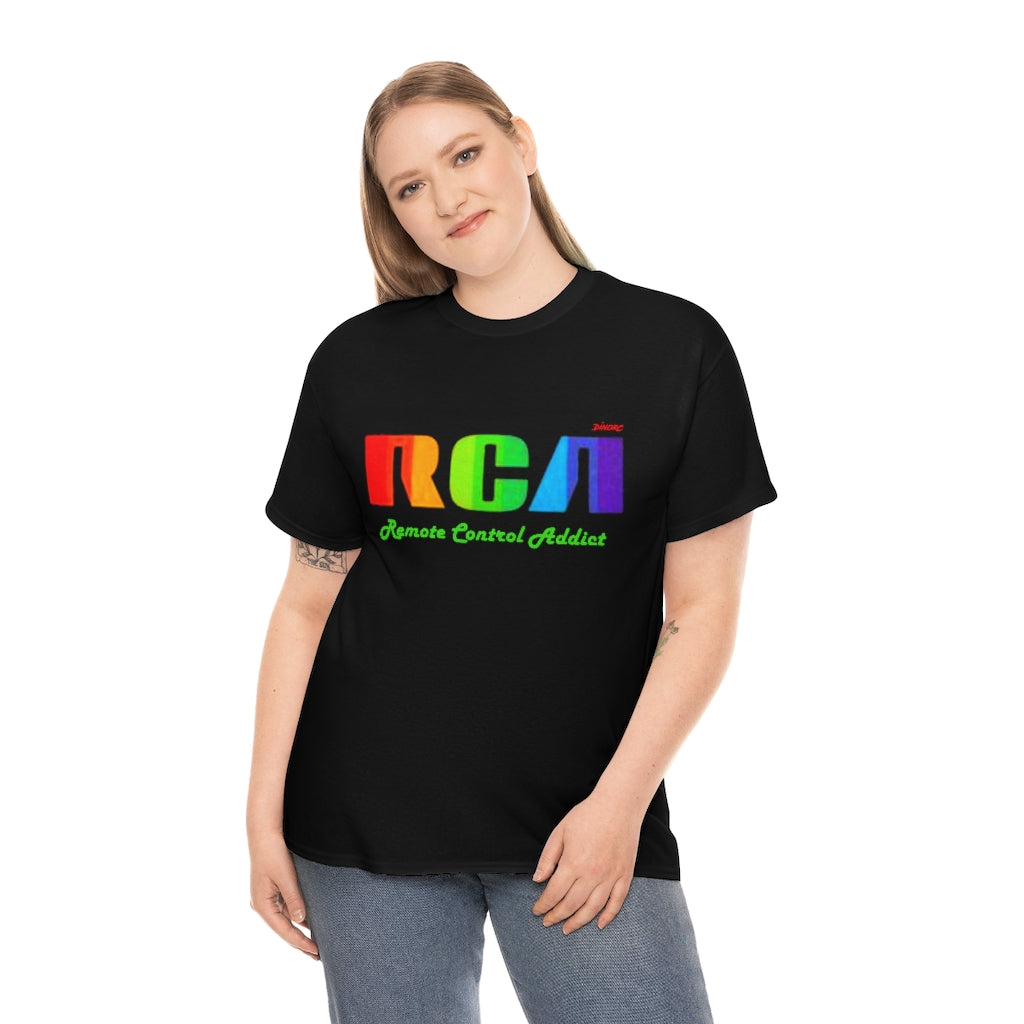 RCA Remote Control Addict DinoRc Logo T-Shirt S-5x Black White Green Blue Red