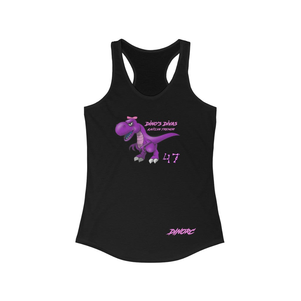 Kaitlyn Tremor Dino's Divas Women's Ideal Racerback Tank 2