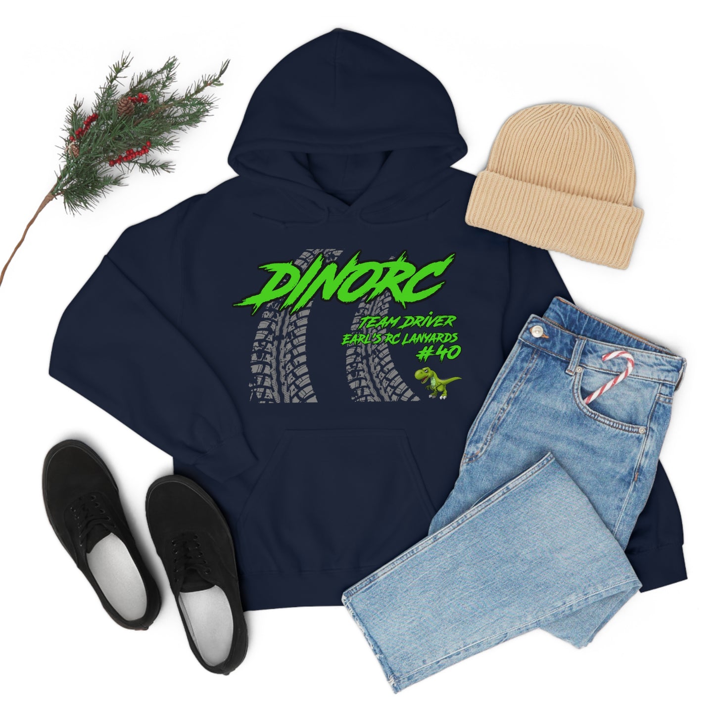 Team Driver Earl's RC Lanyards DinoRC Logo Hooded Sweatshirt Heavy Blend™ Hooded Sweatshirt