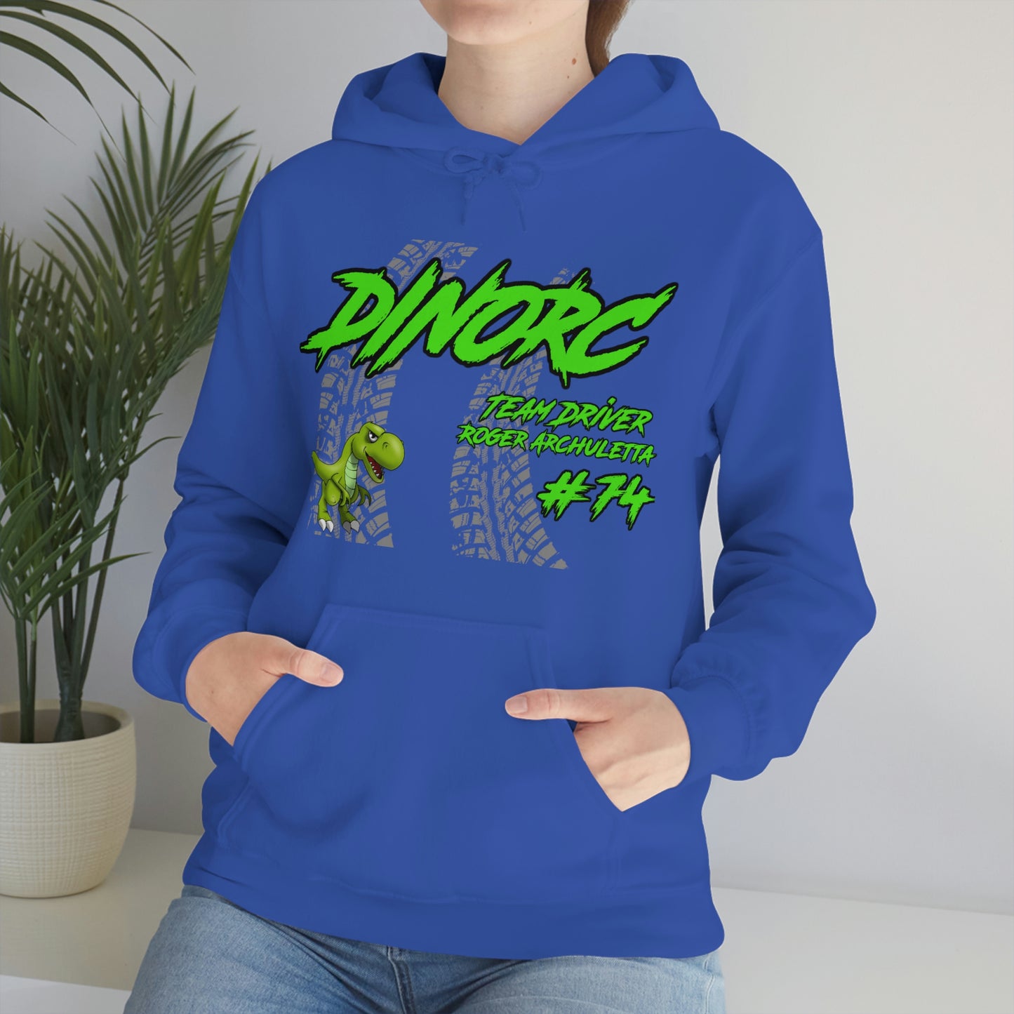Team Driver Roger Archuletta DinoRC Logo Hooded Sweatshirt Heavy Blend™ Hooded Sweatshirt