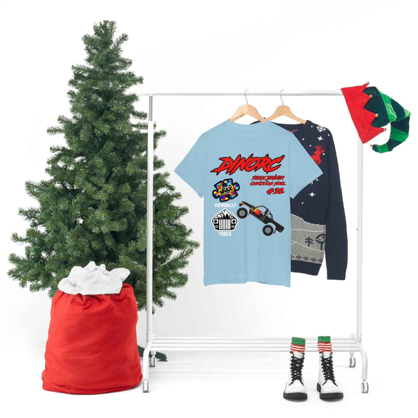 Team Driver Christian Noel truck logo Front and Back DinoRc Logo T-Shirt S-5x 5 colors