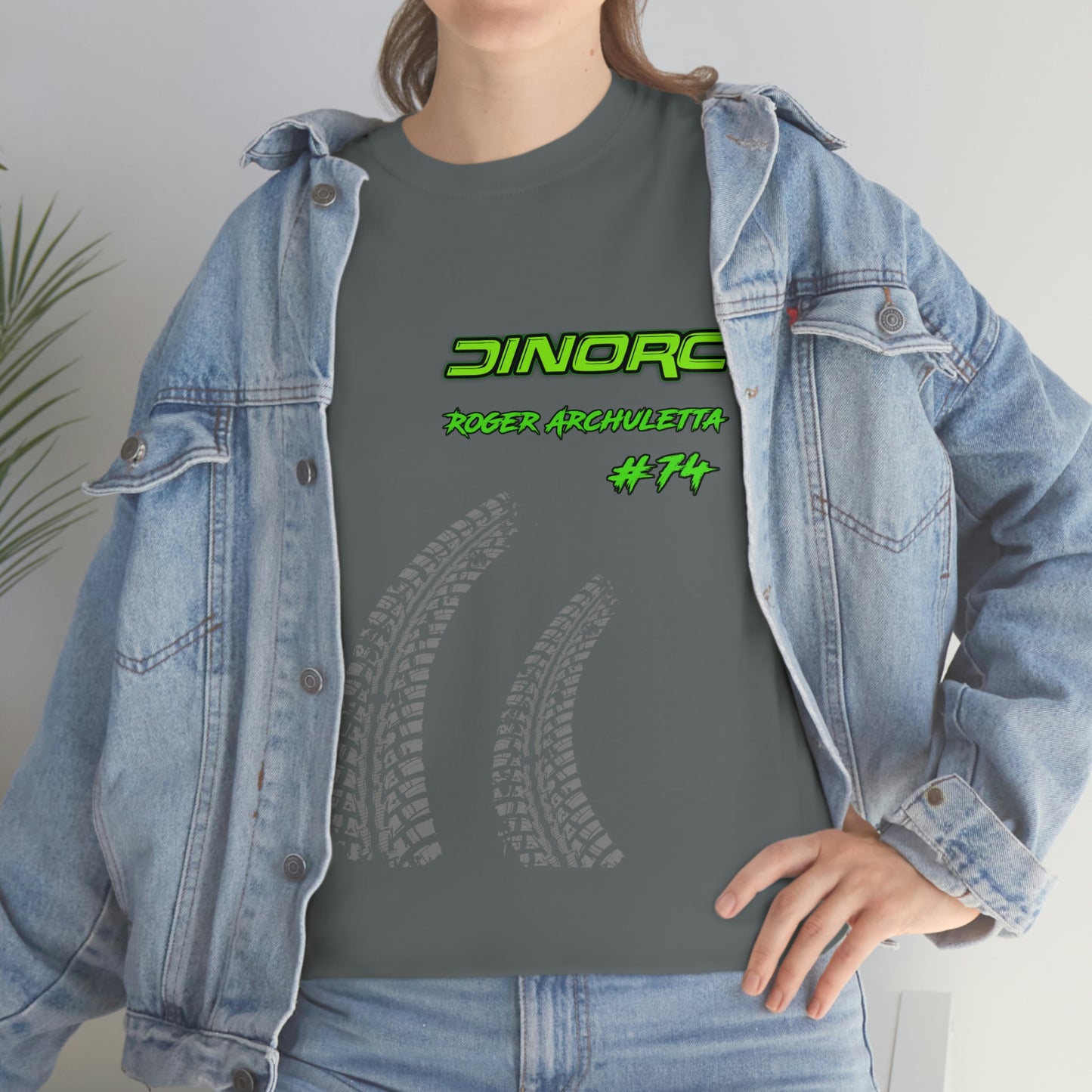 Team Driver Roger Archuletta Front and Back DinoRc Logo T-Shirt S-5x 5 colors