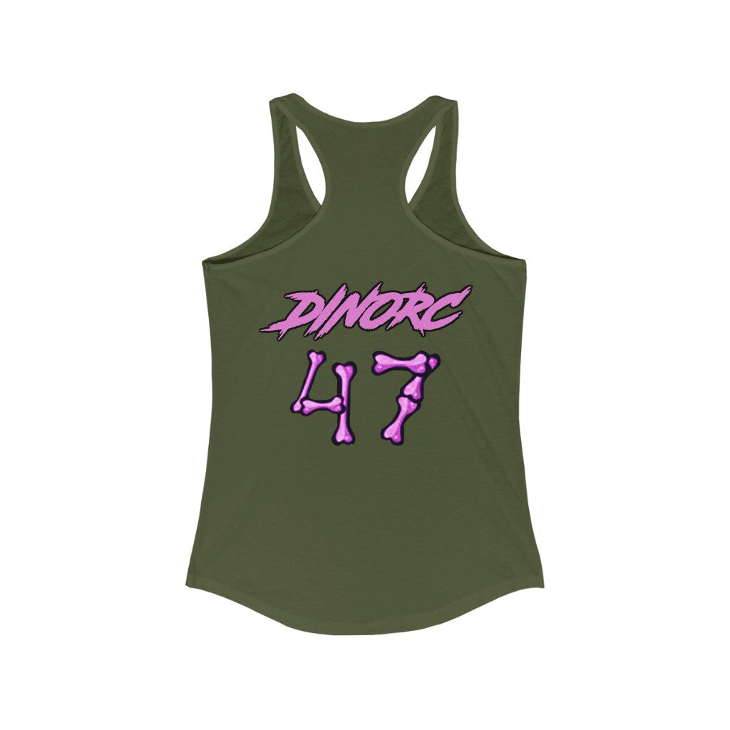 Front/Back Kaitlyn Tremor Dino's Divas Women's Ideal Racerback Tank 2
