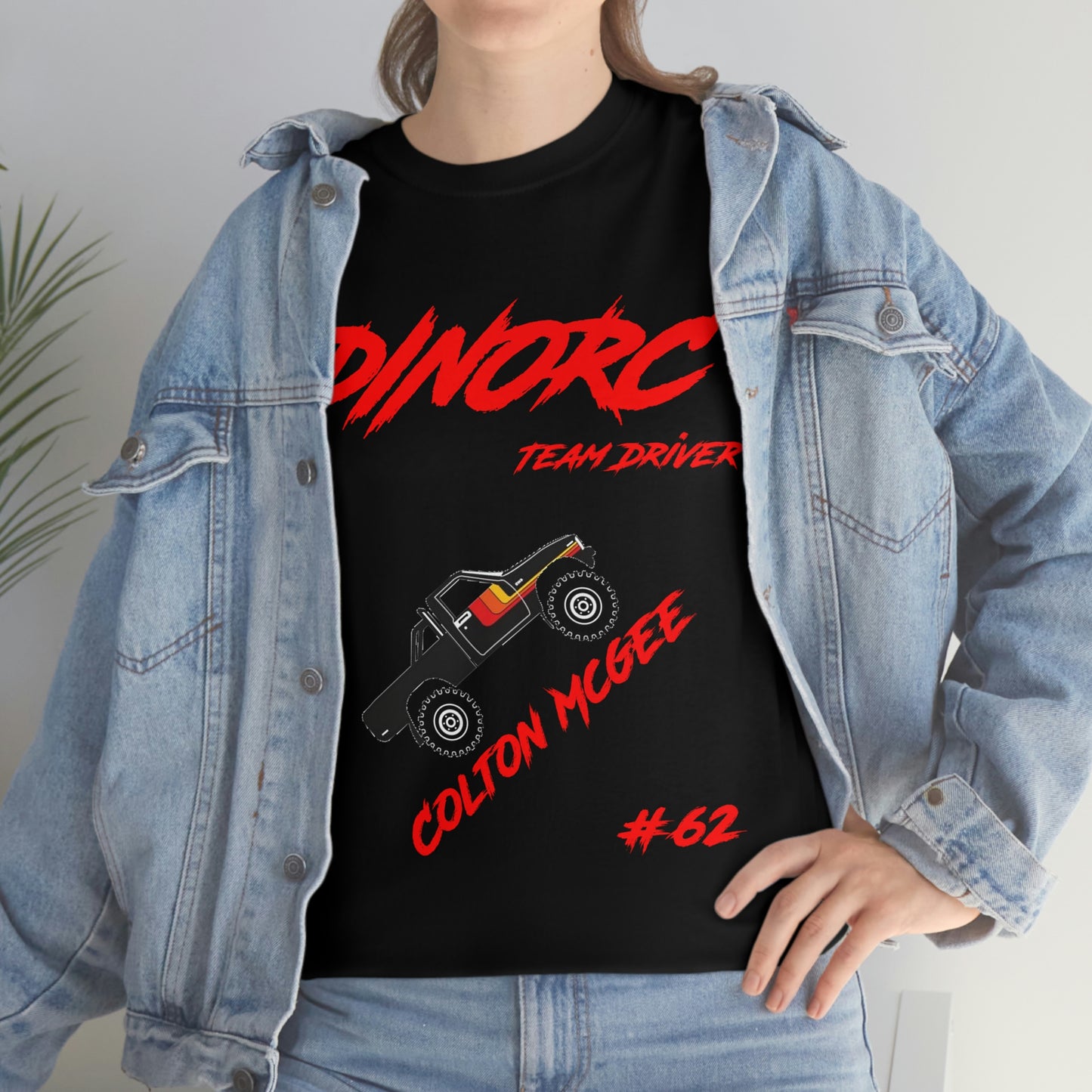 Team Driver Colton Mcgee truck logo Front and Back DinoRc Logo T-Shirt S-5x 5 colors